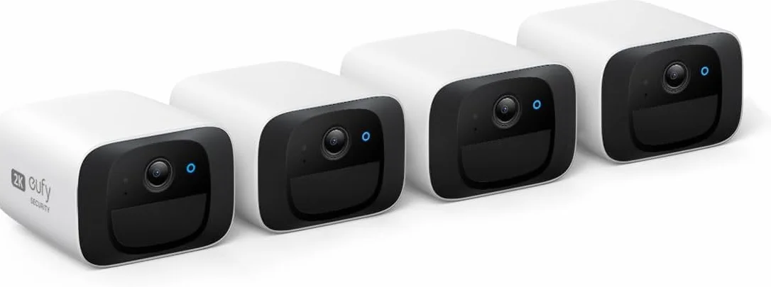 eufy Security SoloCam C210 - Telecamera di sicurezza per esterni wireless, risoluzione 2K, resistente alle intemperie IP67, senza canone mensile, Wi-Fi a 2,4 GHz (Ricondizionato)