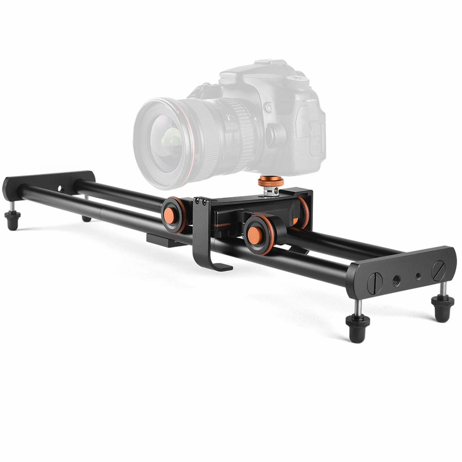 Carrello con Videocamera Telecomandato, Carrello con Binario Elettrico Motorizzato Regolabile a 3 velocità con Telecomando per Fotocamera, Videocamera e Smartphone