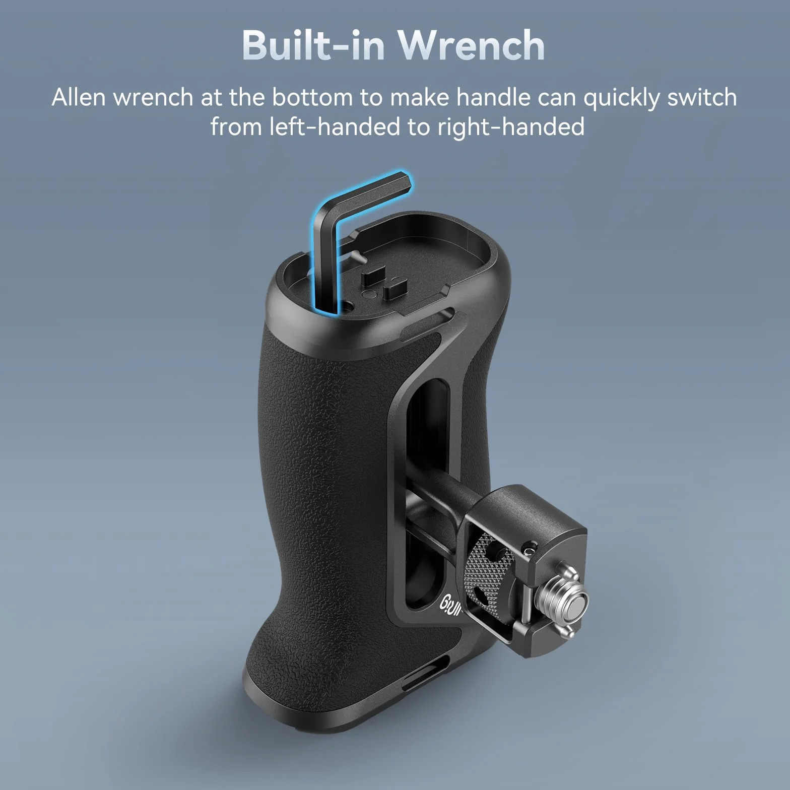 SMALLRIG Side Handle with Two-in-One Locating Screw (Sia 1/4'' che 3/8''), Punto di Montaggio Estensibile, Impugnatura Ergonomica per Sony Alpha 7 V - 4346