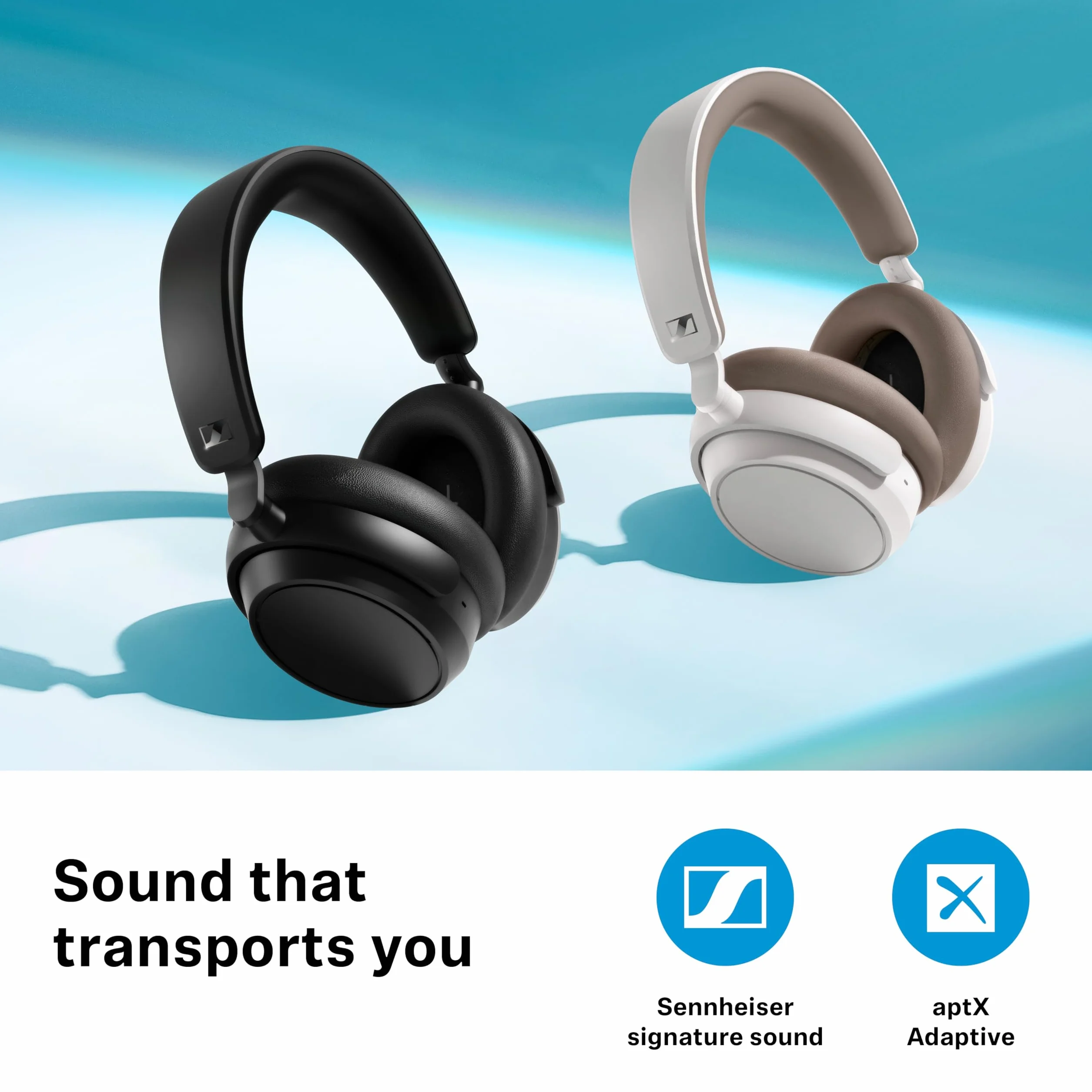 Sennheiser ACCENTUM Plus - Cuffie Bluetooth wireless, audio di alta qualità con funzione di ricarica rapida, autonomia di 50 ore e ANC ibrido adattivo - Nero