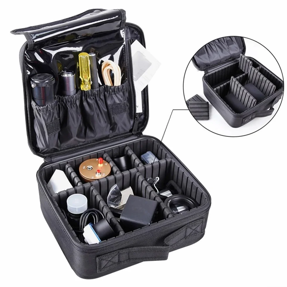 Lecreatekit Borsa per telescopio per oculari, in tessuto Oxford, spaziosa, con divisori interni rimovibili per oculari, Come da immagine, L