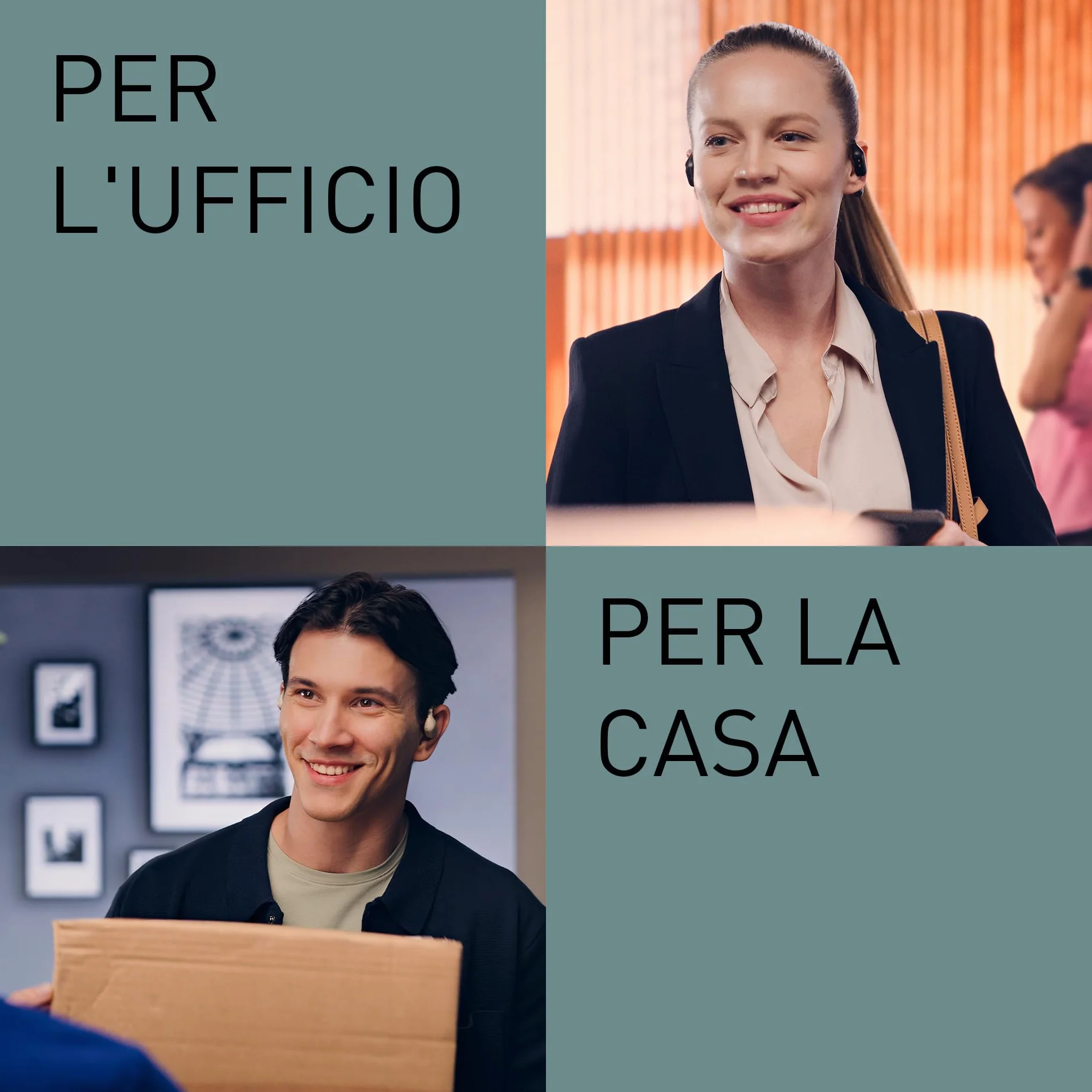 Panasonic RB-F10DE-C Cuffie Wireless Open-Ear, Auricolari wireless Sport Bluetooth con Microfono ENC, 25H di Autonomia, Bluetooth 5.4, IPX4, Controlli Touch, Beige