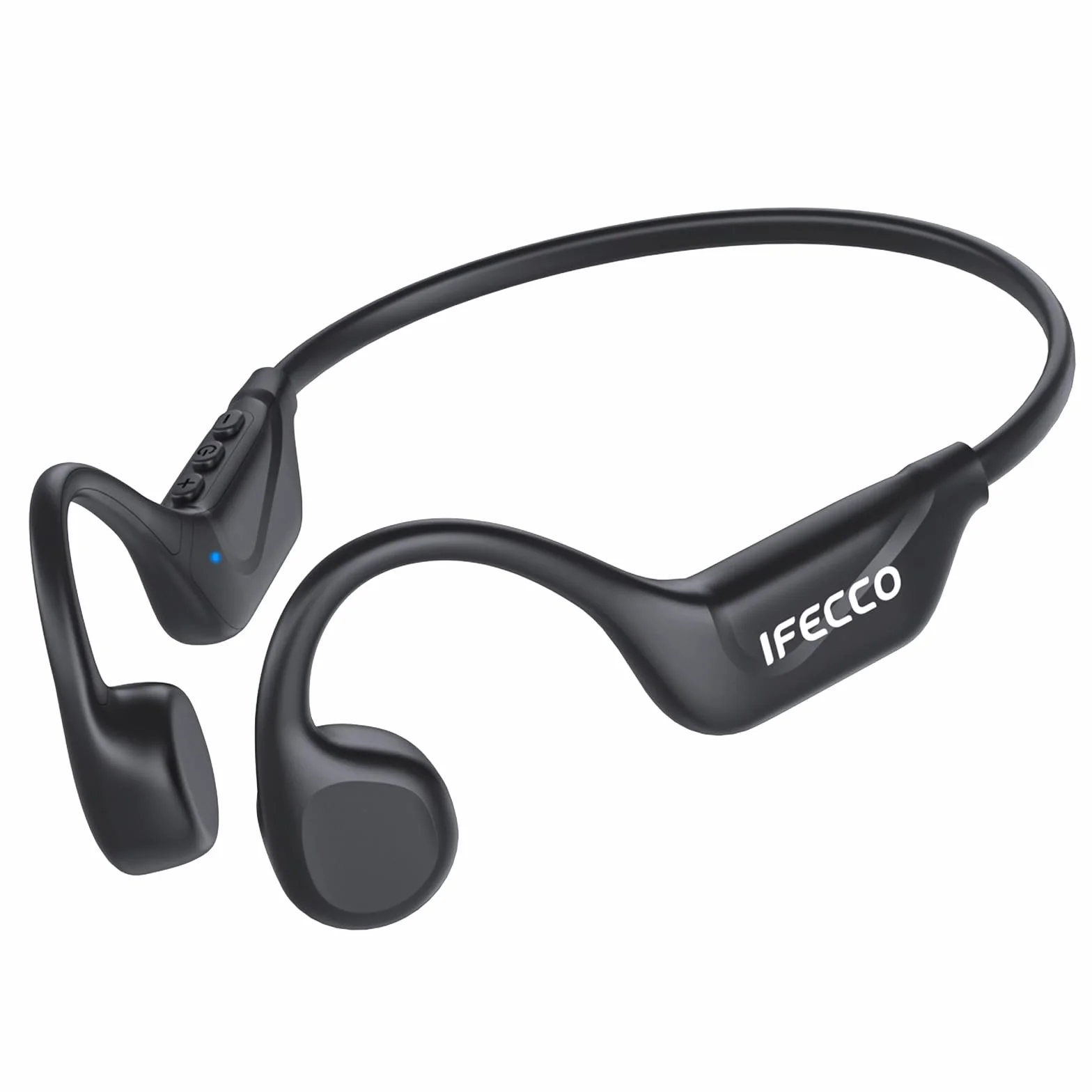 IFECCO Cuffie Conduzione Ossea, Auricolari Conduzione Ossea Bluetooth 5.4 con Microfono, IPX5 Impermeabili Auricolari Sportive, Open-ear Cuffie per Ciclismo Corsa Fitness
