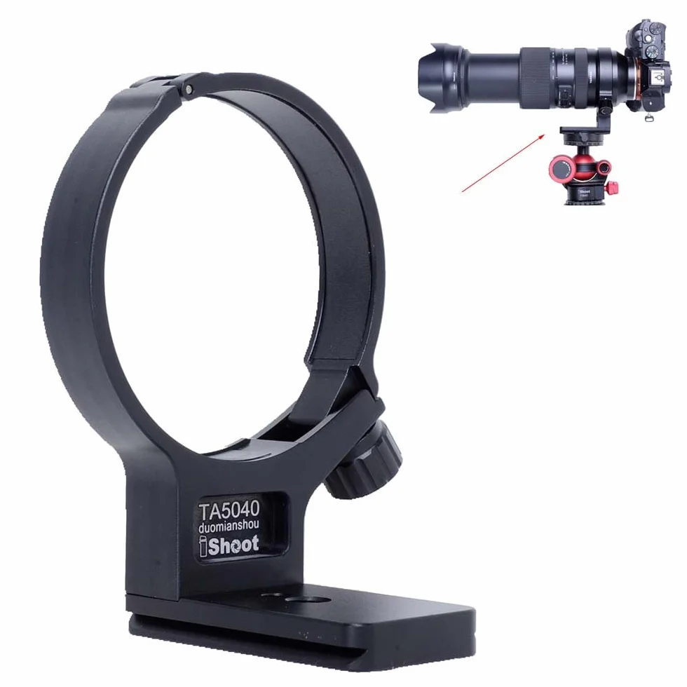 iShoot Collare per obiettivo con anello di montaggio per treppiede in metallo compatibile con Tamron 50-400 mm f/4.5-6.3 Di III VXD A067, supporto per obiettivo staffa inferiore è Arca-Swiss Fit