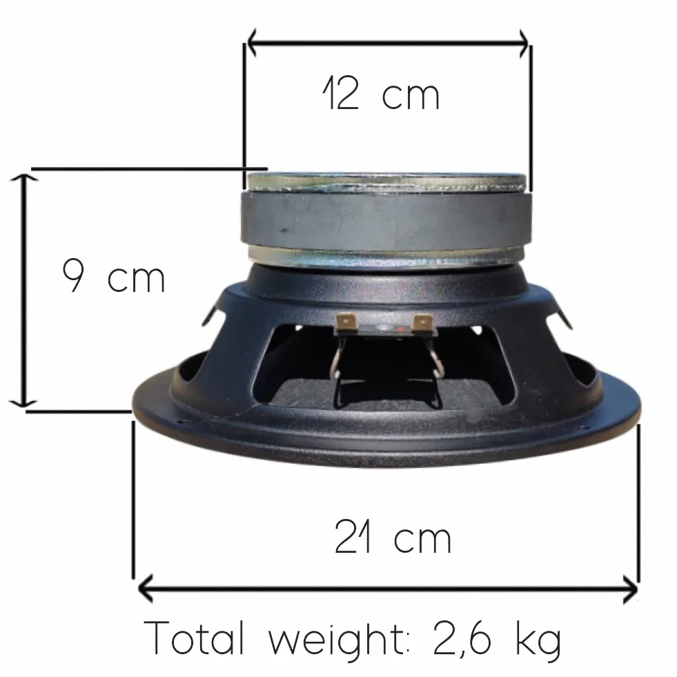 1 altoparlante CIARE PM203 extended range da 20 cm 200 mm 8" di diametro da 150 watt rms e 300 watt max impedenza 8 ohm per casa party, 1 pezzo