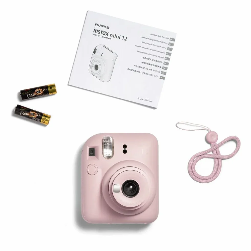 Fujifilm Instax Mini 12 - Fotocamera istantanea con confezione da 40 pellicole, colore: Rosa