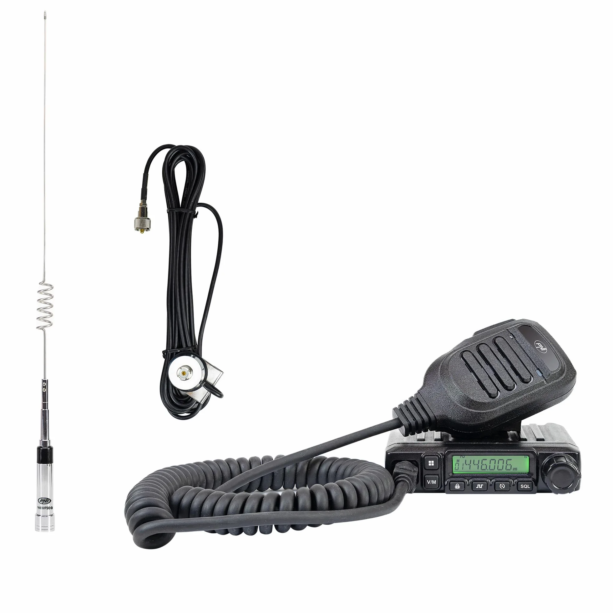 Pacchetto stazione radio UHF PNI Escort HP 446, 199 canali e antenna PNI UF500 con cavo