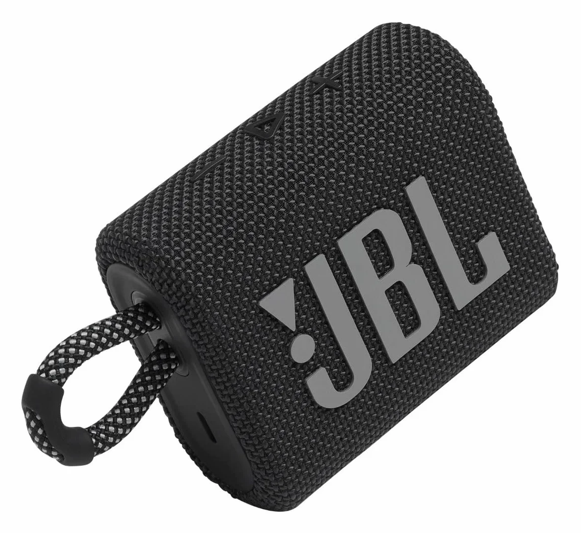 JBL GO 3 Speaker Bluetooth Portatile, Cassa Altoparlante Wireless con Design Compatto, Resistente ad Acqua e Polvere IPX67, fino a 5 h di Autonomia, USB, Nero