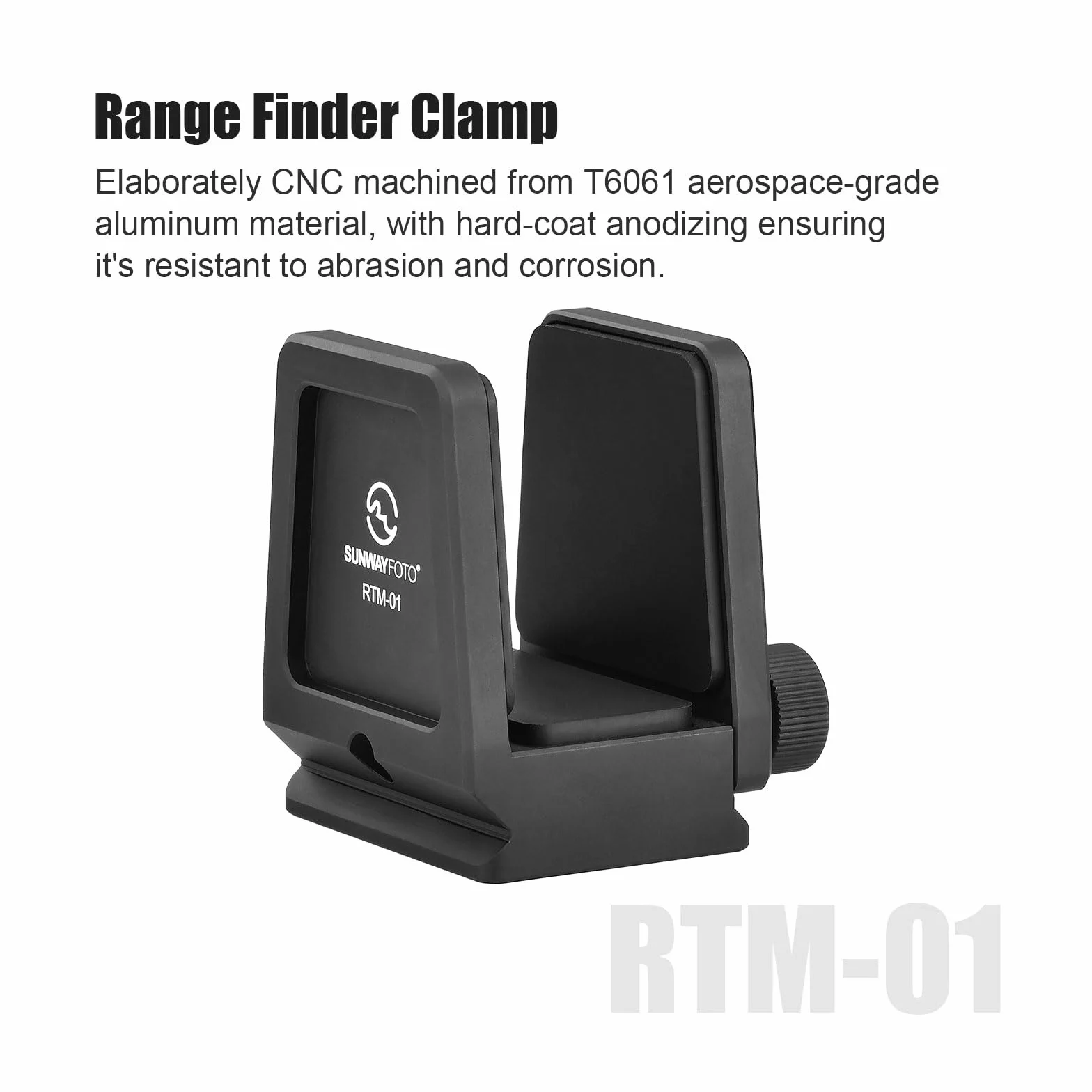 SUNWYAFOTOT RTM-01 Adattatore per treppiede per telemetro laser con piastra a sgancio rapido Arca Swiss, 1/4"-20 e 3/8"-16 prese a vite