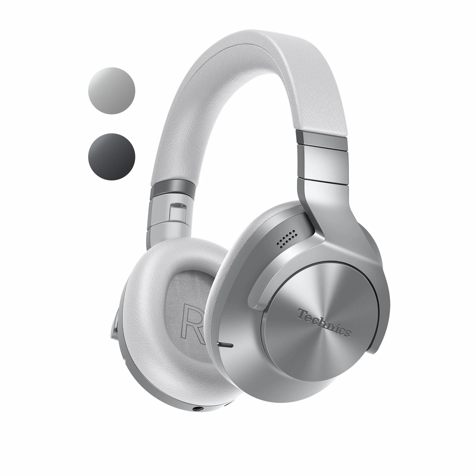 Technics EAH-A800E-S Cuffie Wireless, Auricolari Bluetooth Multipoint Over Ear, con Cancellazione Rumore e Microfono, 50 ore di Riproduzione, Argento