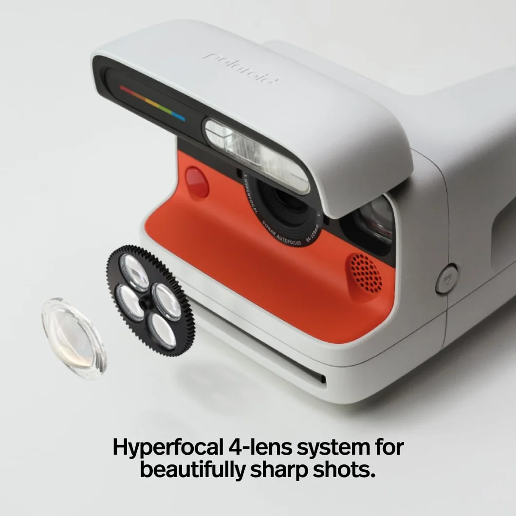 Polaroid FLIP - Pacchetto fotocamera istantanea nera + pellicola a colori (16 foto)