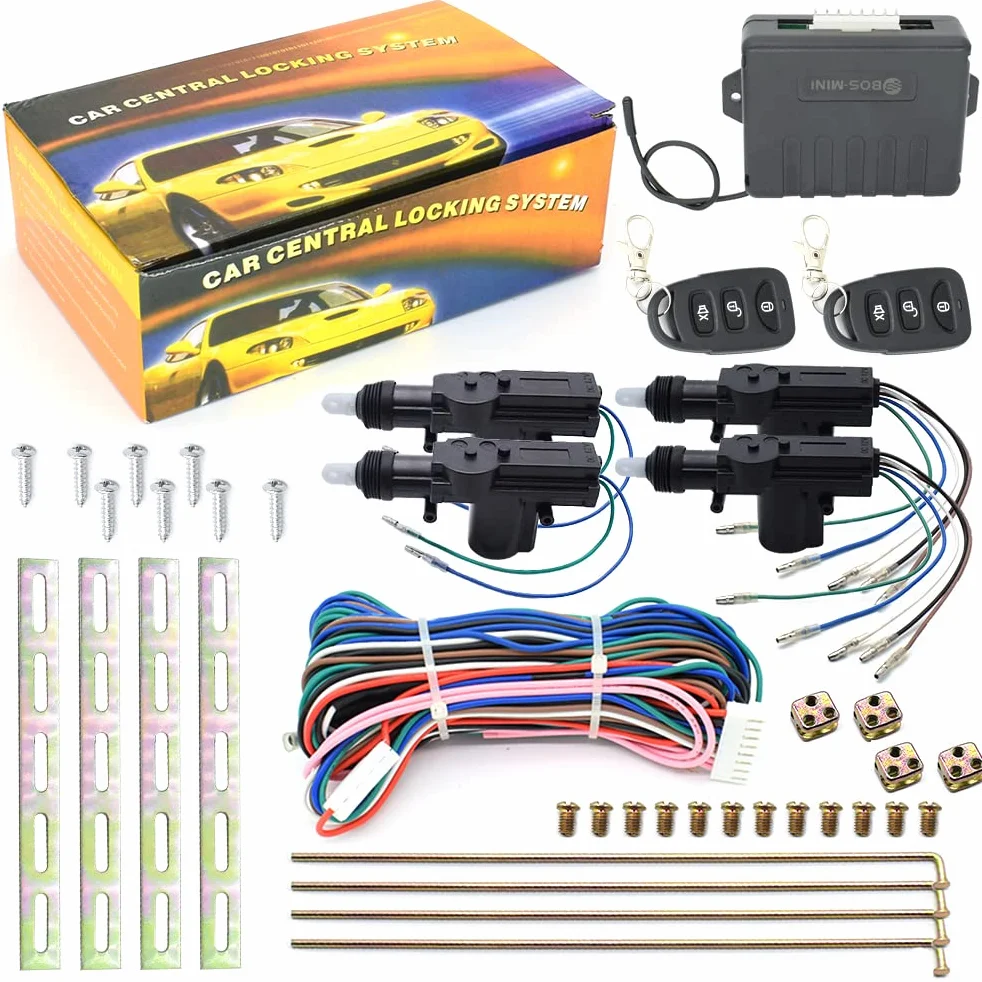 XUKEY Chiusura Centralizzata Universale per Auto, Sistema Keyless Entry con 2 Telecomandi, Serratura per Auto con Chiusura Centralizzata, Set di Conversione per Auto