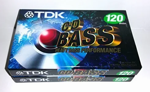 TDK CD Heavy Bass Performance - Confezione da 2 nastri audiocassette da 120 minuti