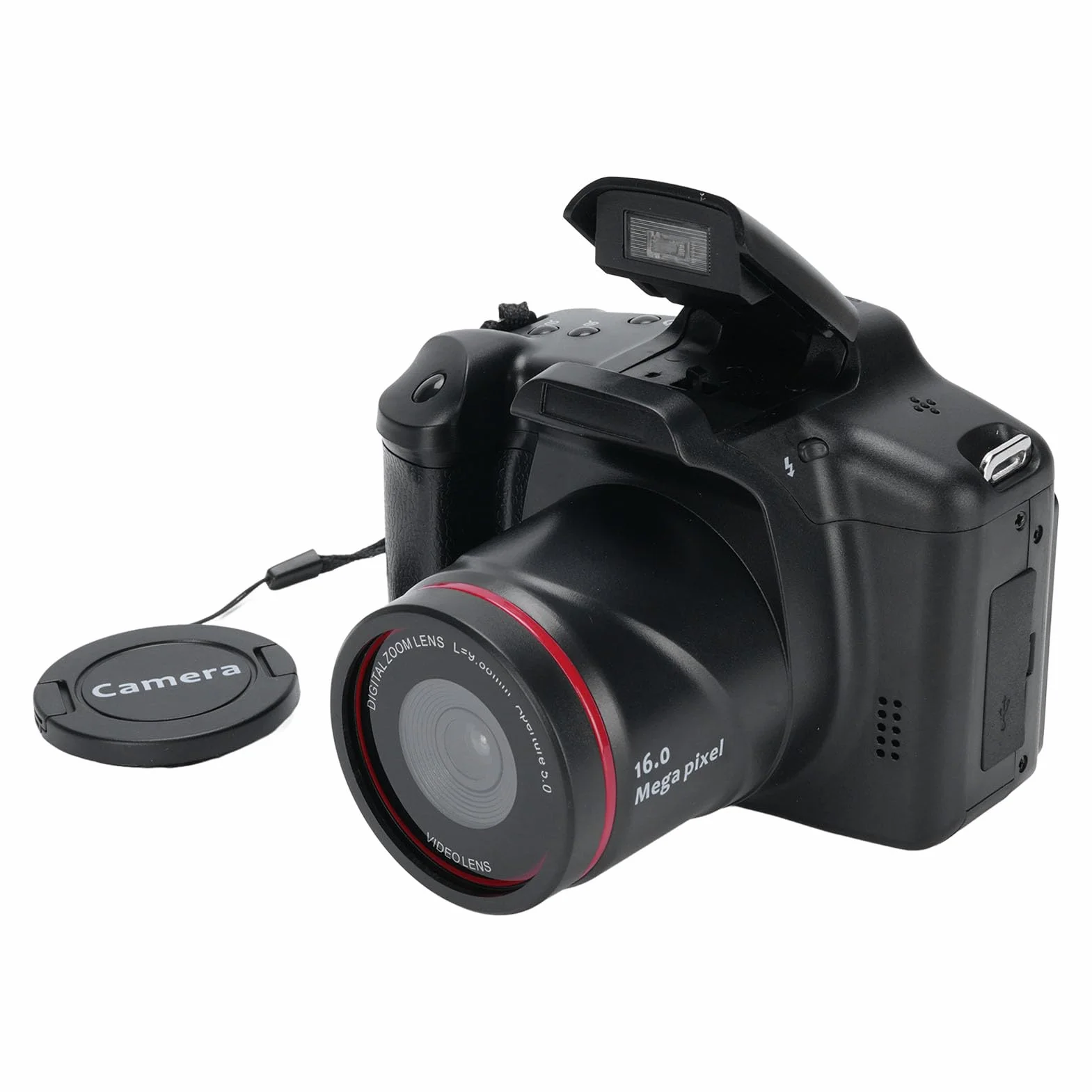 Fotocamera Digitale, Fotocamere 4K per Fotografia e Video, Fotocamera da Vlogging Touch Screen WiFi da 2,4 MP per YouTube con Flash, Hood Lenti, Fotocamere Anteriori e Posteriori
