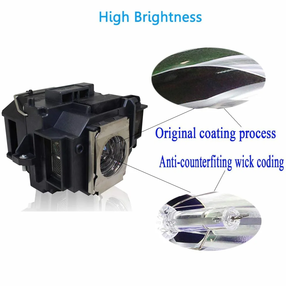 PanPacSight ELP58 V13H010L58 Lampada proiettore compatibile con EB-S9 EB-S92 EB-W10 EB-W9 EB-X10 EB-X9 EB-X92 EB-S10 EX3200 EX5200 EX7200 H367A H367B H368B, PowerLite 1220 1260 S10+ S9, VS200