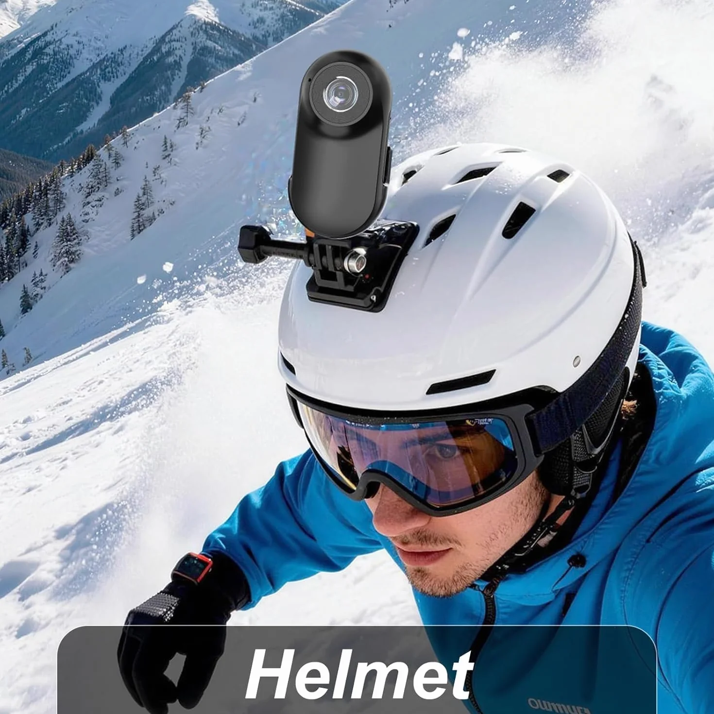 Mini Action Cam Bodycam con scheda di memoria da 32 GB, fotocamera per registrazione a mani libere, fotocamera per casco per bicicletta e moto, mini fotocamera portatile per esterni, escursionismo