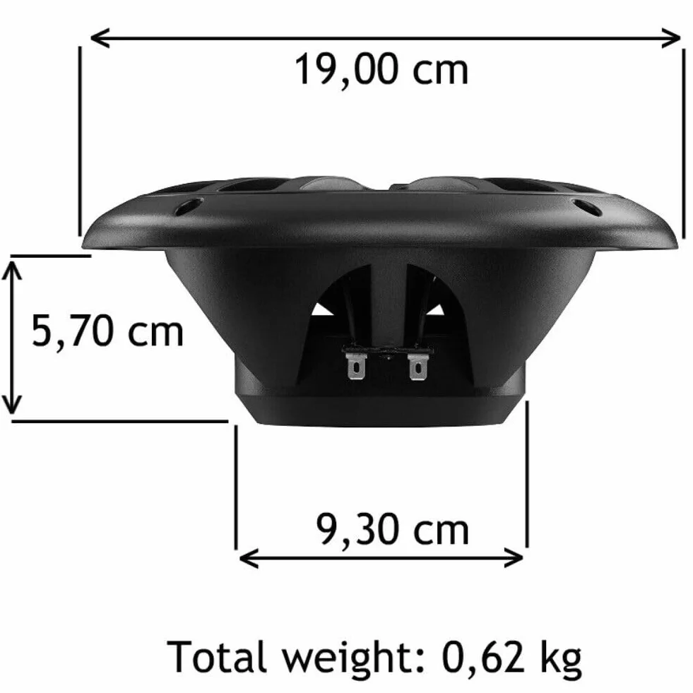 SET PER BOSS AUDIO SYSTEMS MCKGB350B.6 1 kit marino con stereo ricevitore AM/FM bluetooth waterproof, una coppia di altoparlanti MR6B 16,5 cm 90 watt rms 180 watt max, una dipole antenna, 1 kit
