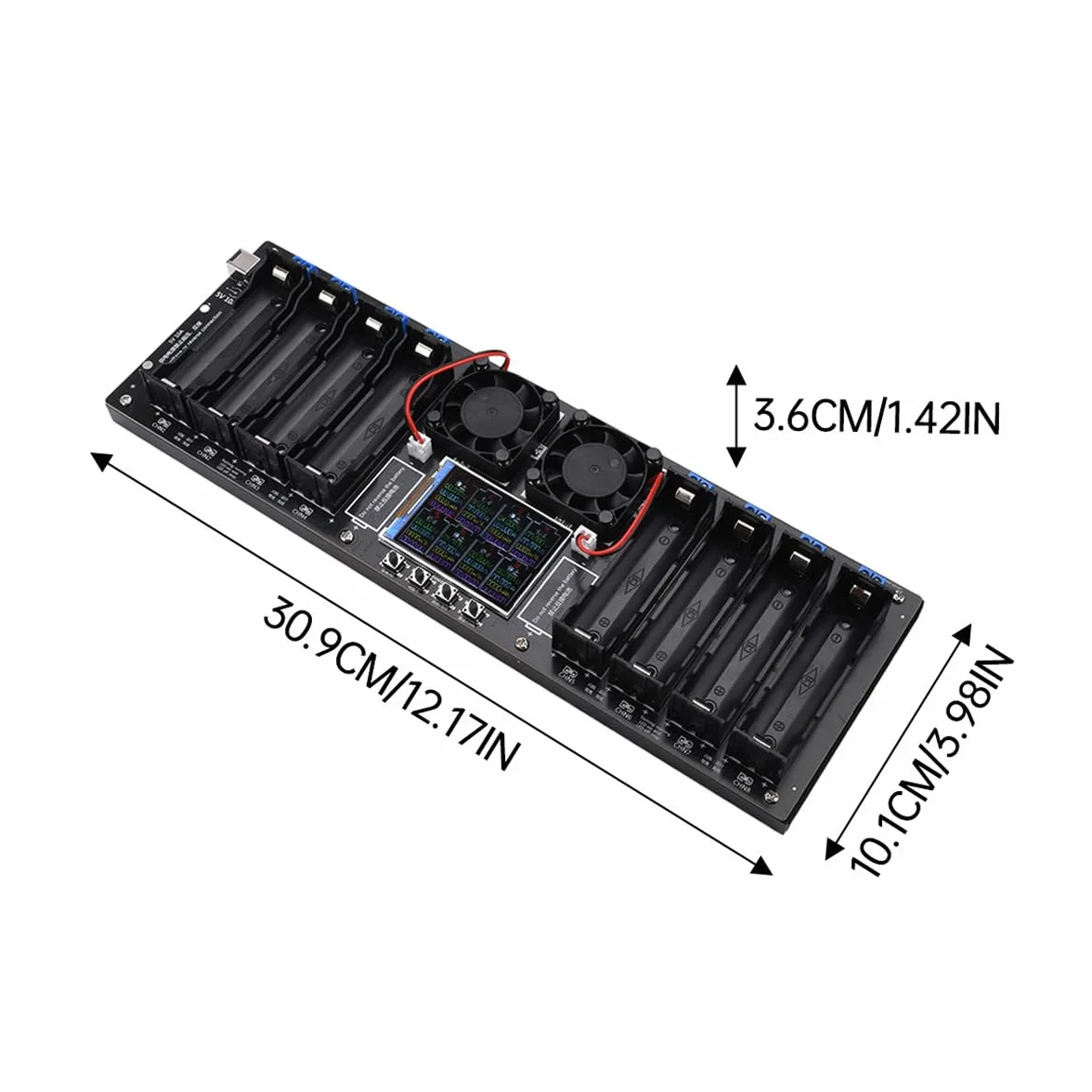 Tester per Batterie al Litio 8 Canali 18650 con Carica Automatica e Misurazione Resistenza Interna