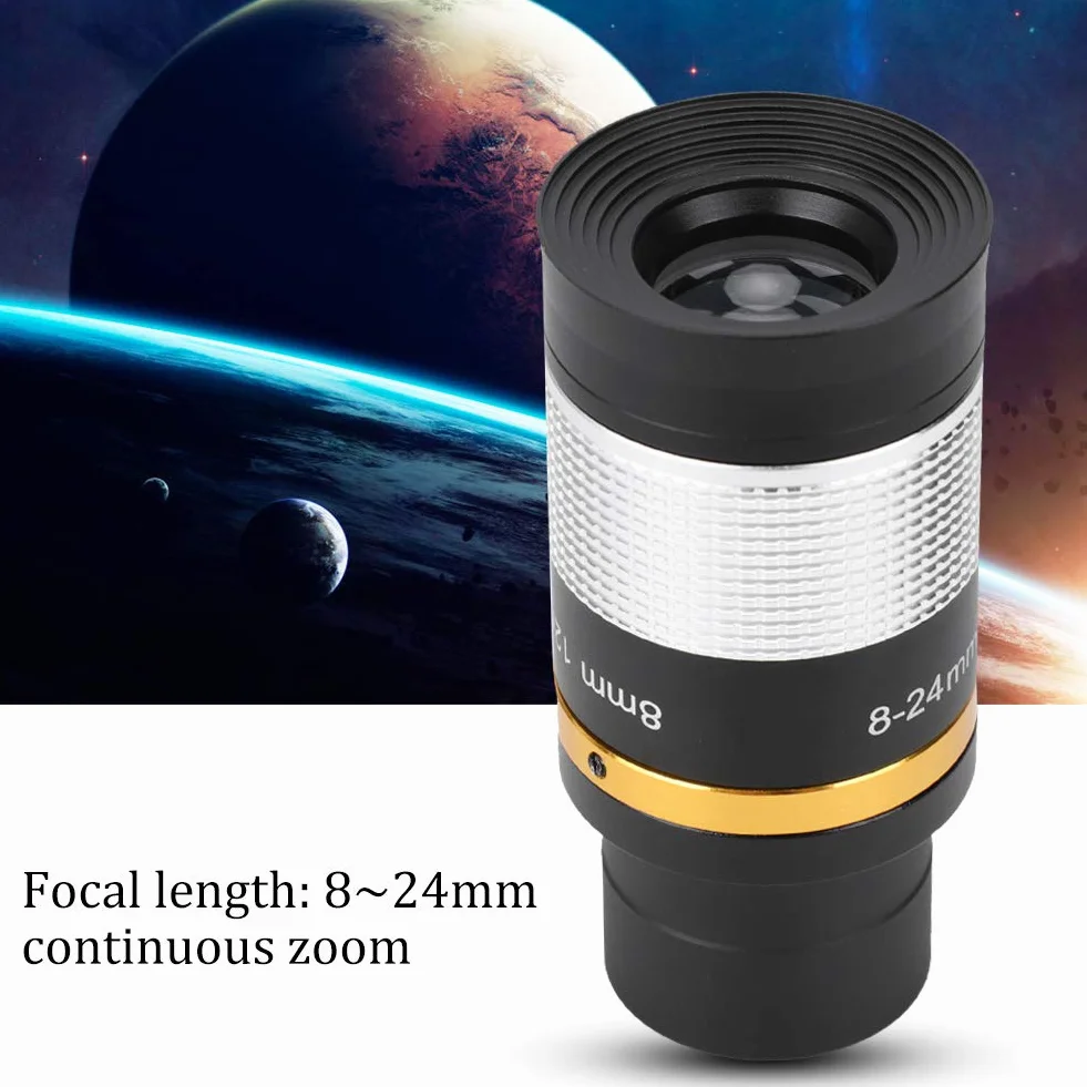 Topiky Oculare Zoom 8-24mm, telescopio Professionale oculare Obiettivo telescopio Ottico per l'astronomia Uso astronomico