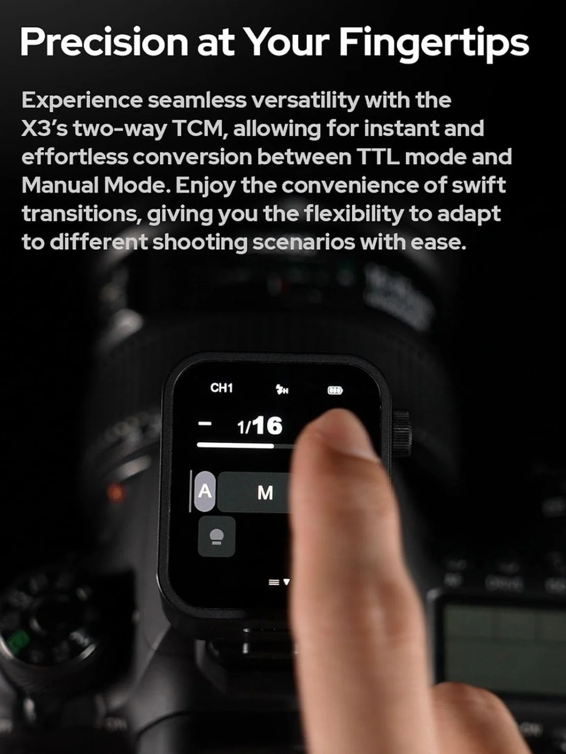 Godox X3L Trigger Touchscreen TTL per LEICA, 2.4G Wireless Flash Trigger, HSS 1/8000s, 32 Canali & 99 ID, Batteria Integrata USB-C, Controllo Modelling Light/Zoom, Compatibile con Sistema Godox X