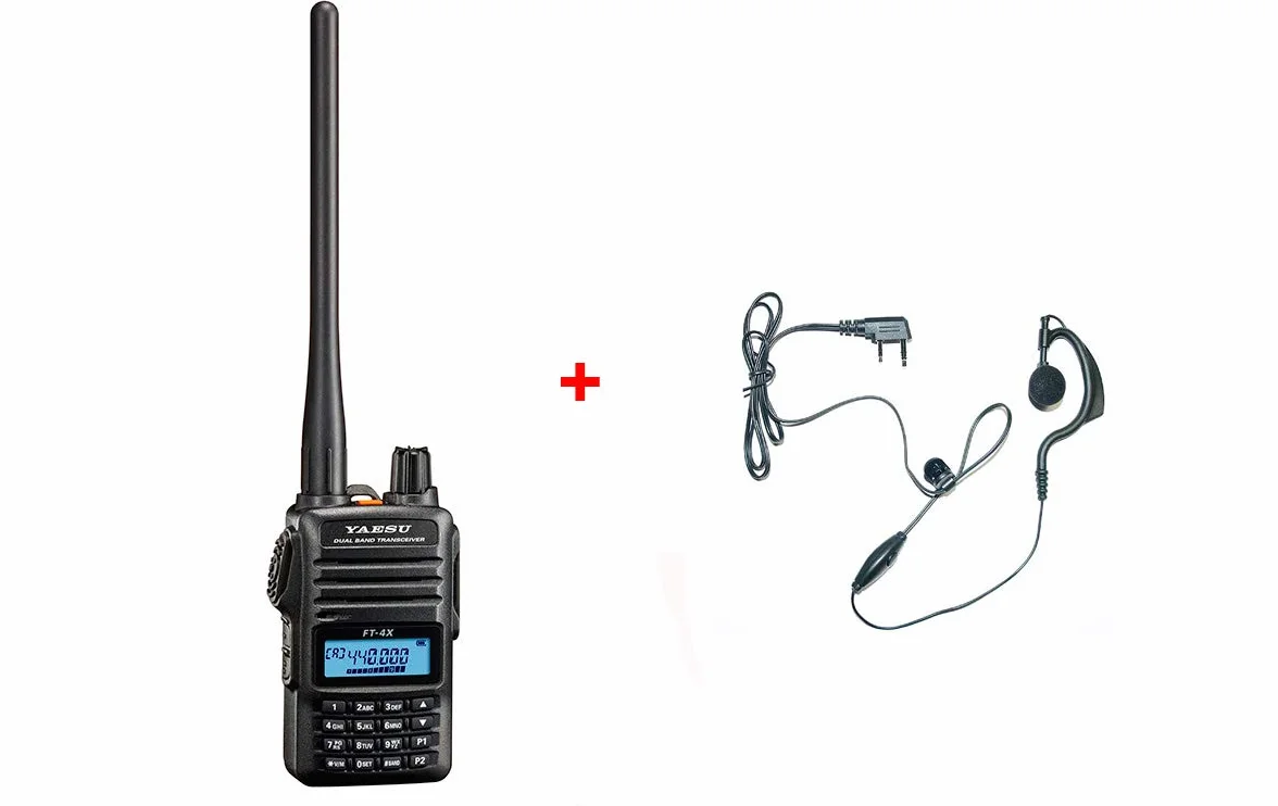 Yaesu - FT4XE, Walkie talkie bibanda VHF/UHF, 144-440 MHz, auricolare PIN19M
