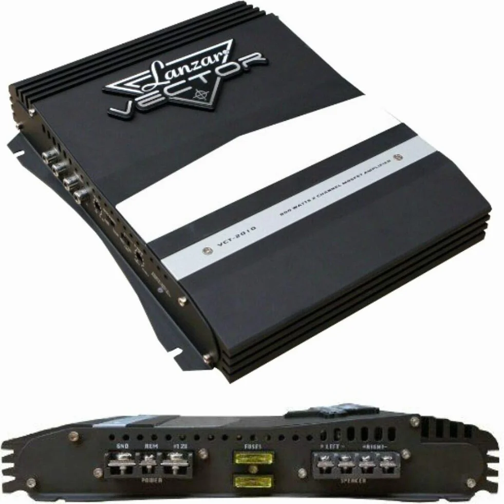 LANZAR VECTOR2010 VECTOR 2010 VCT2010 amplificatore auto a 2 canali 2 ch da 800 watt max 2 x 400 watt max con assorbimento 40 ampere, 1 pezzo