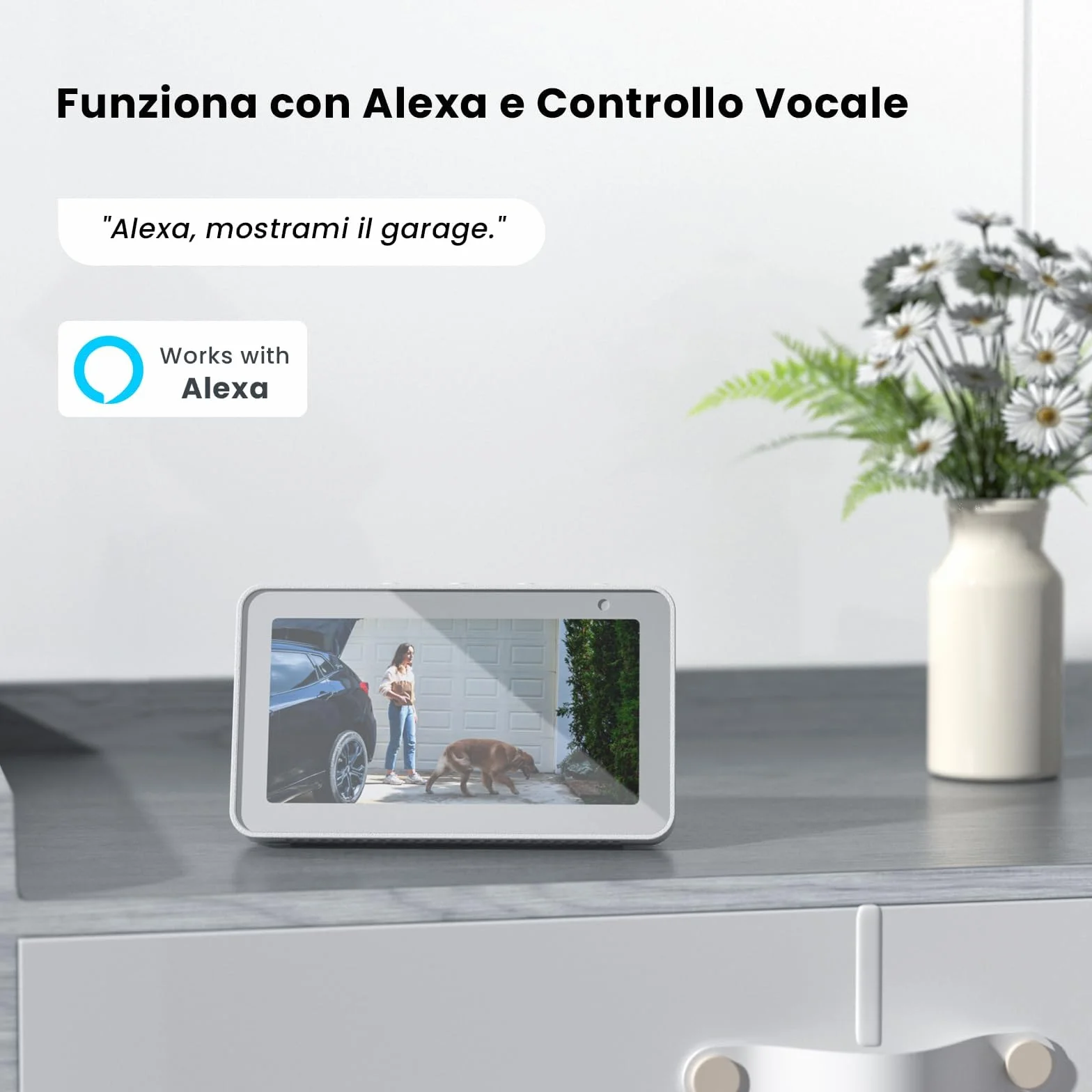 ieGeek 2K Telecamera Wi-Fi Esterno/Interno Senza Fili, Videocamera Sorveglianza WiFi Batteria, Rilevamento Movimento PIR, Sirena, Visione Notturna a Colori, 2 Vie Audio, Locale/Cloud, 2 pz