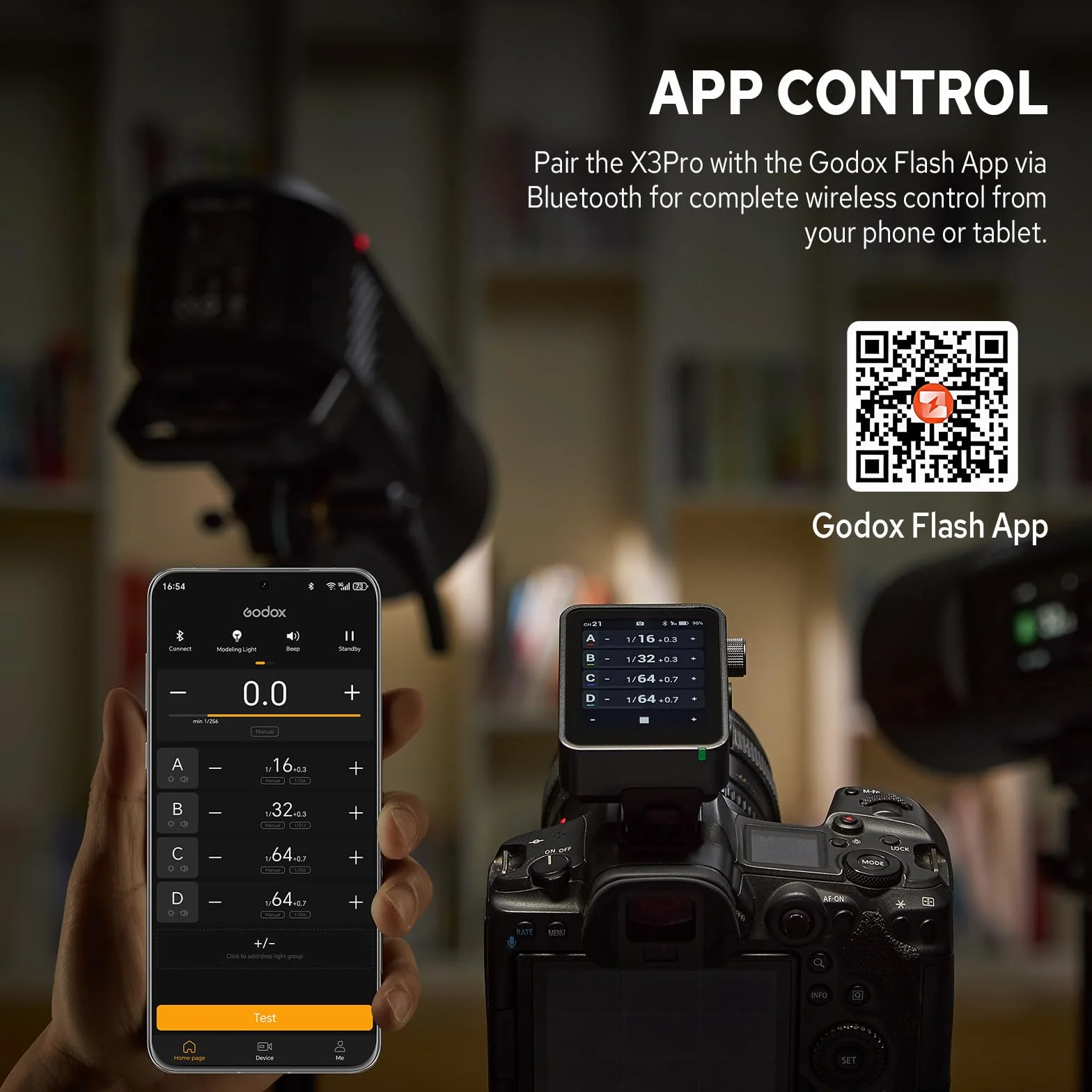 Godox X3 Pro C X3Pro C Trigger Flash TTL Wireless compatibile con Canon, Trasmettitore 2.4G Wireless con Touchscreen, Supporto Controllo APP(X3-C Versione Aggiornata)