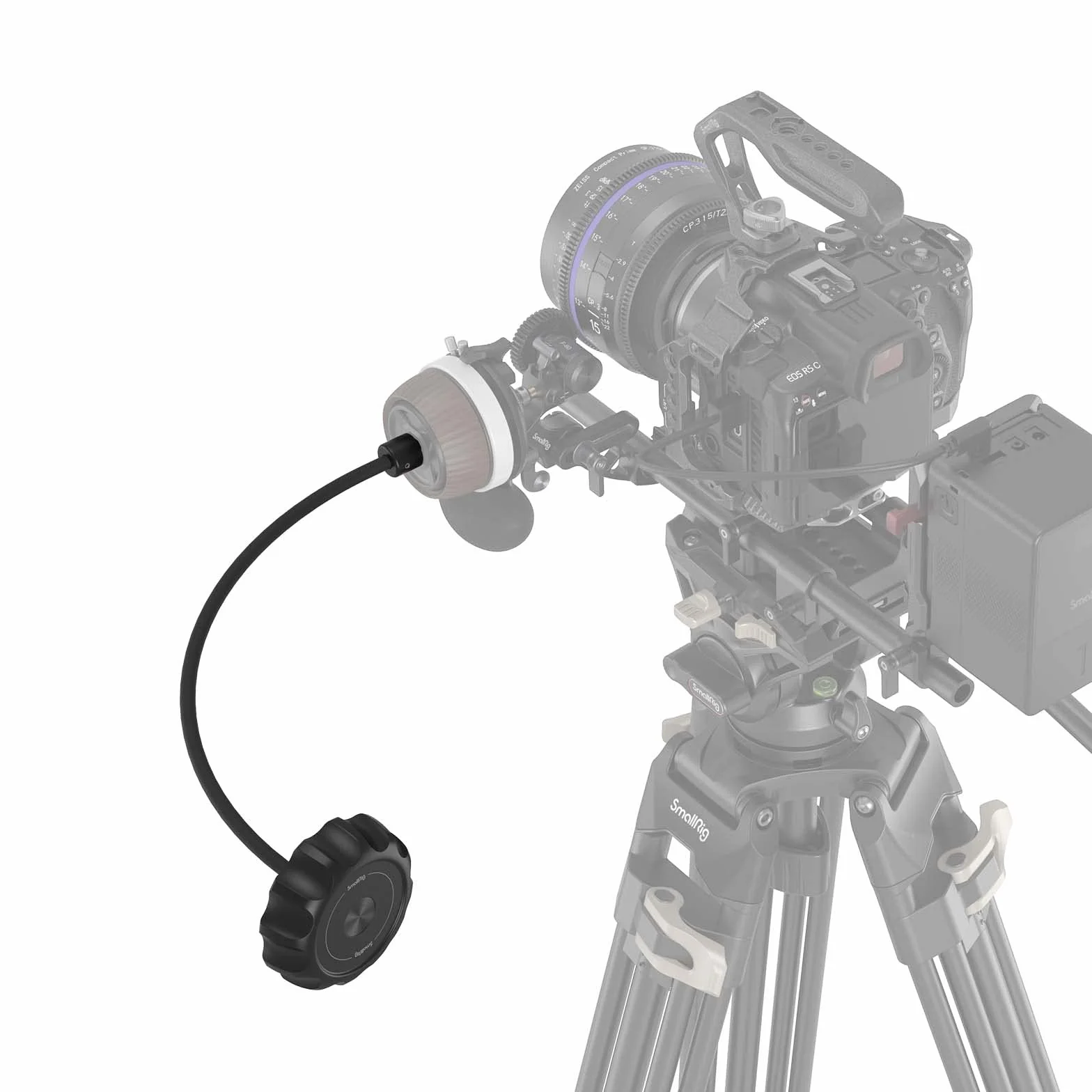 SMALLRIG Frusta Flessibile da 15" Manovella per Frusta Universale Focus Whip, Compatibile con SMALLRIG Follow Focus e Altri Follow Focus con Supporto a Frusta Standard (Porta 12 x 12mm) - 3851