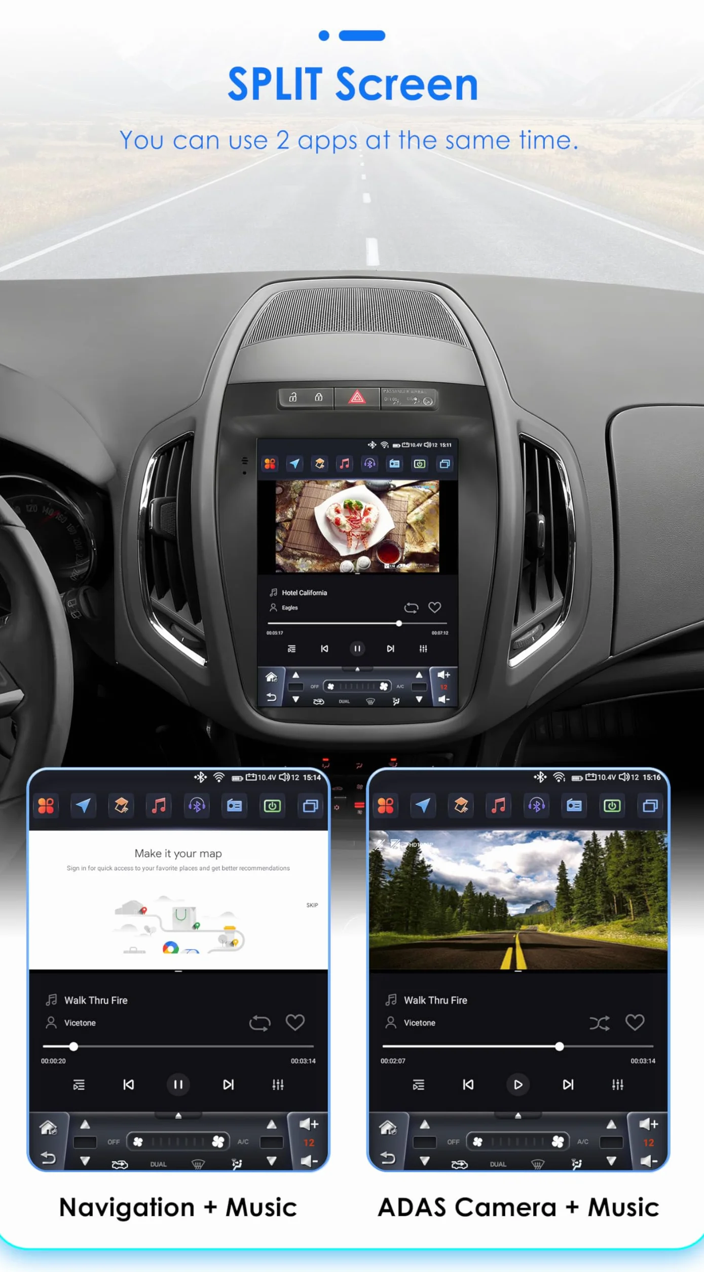 Android 14 Autoradio 9.7 pollici Touchscreen 8 core 4 GB + 32 GB per Opel Zafira C/Vauxhall Zafira C 2010-2016 WiFi Wireless Android Auto & Wireless Carplay Bluetooth WiFi 4G GPS RDS AM/FM