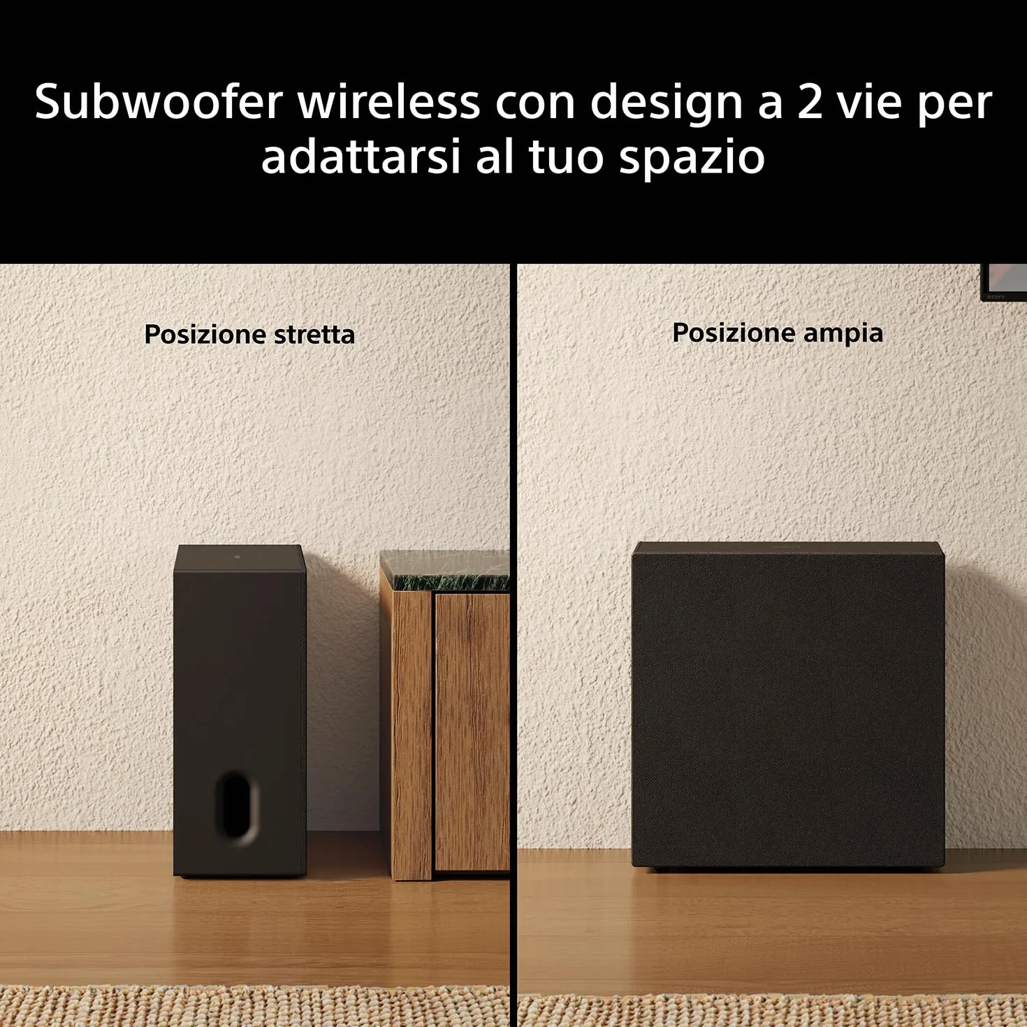 Sony BRAVIA Theatre Sub 8, subwoofer wireless da 300 W per soundbar/sistemi audio home theater, compatibile con HT-A9M2 / A8 / A9000 / A8000 / A7100, SA-SW8, modello 2026
