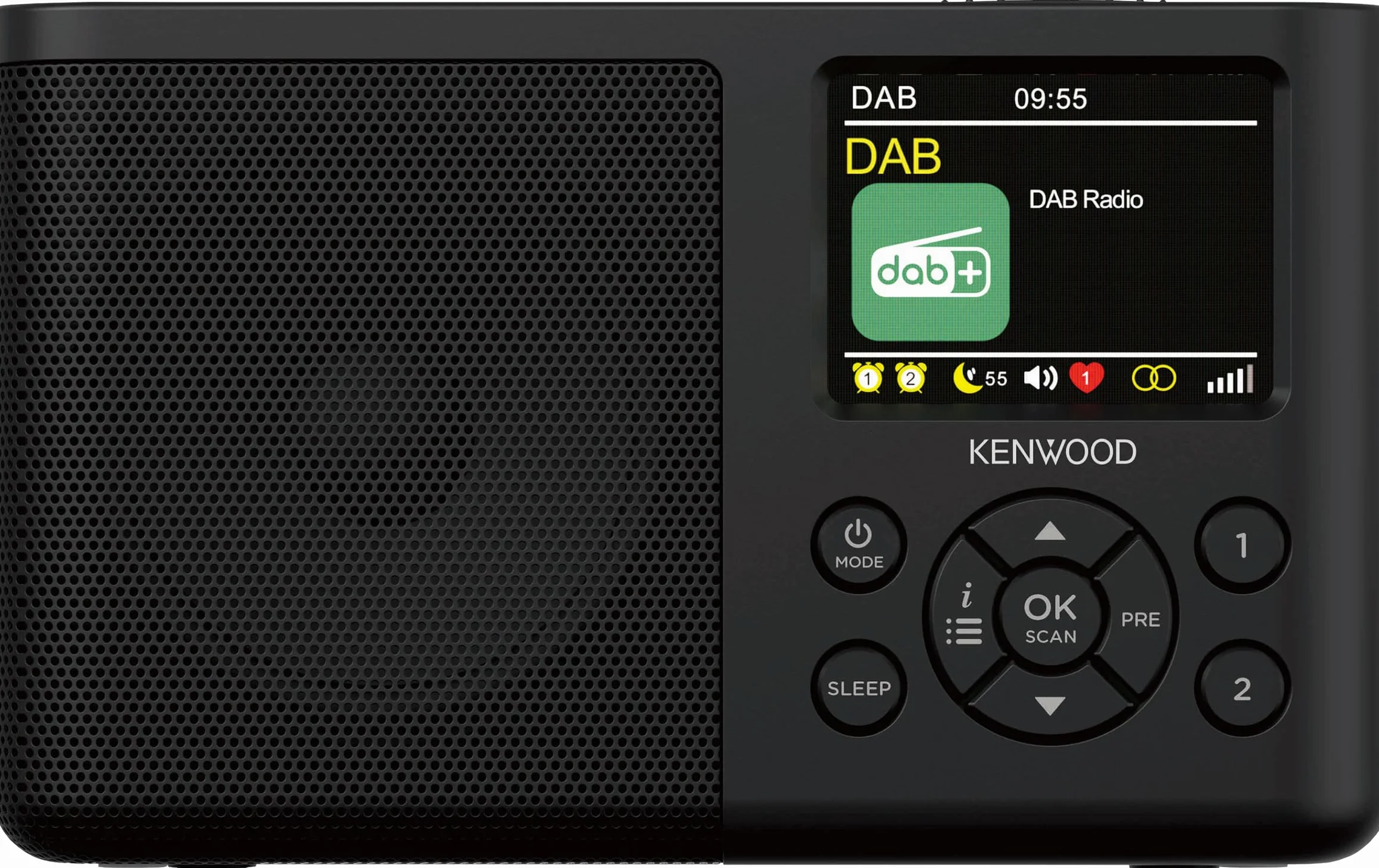 Kenwood CR-M33DAB-B - Radio portatile DAB+ con Bluetooth, batteria agli ioni di litio integrata e display a colori da 6,1 cm, porta di ricarica USB-C, uscita cuffie (stereo), nero