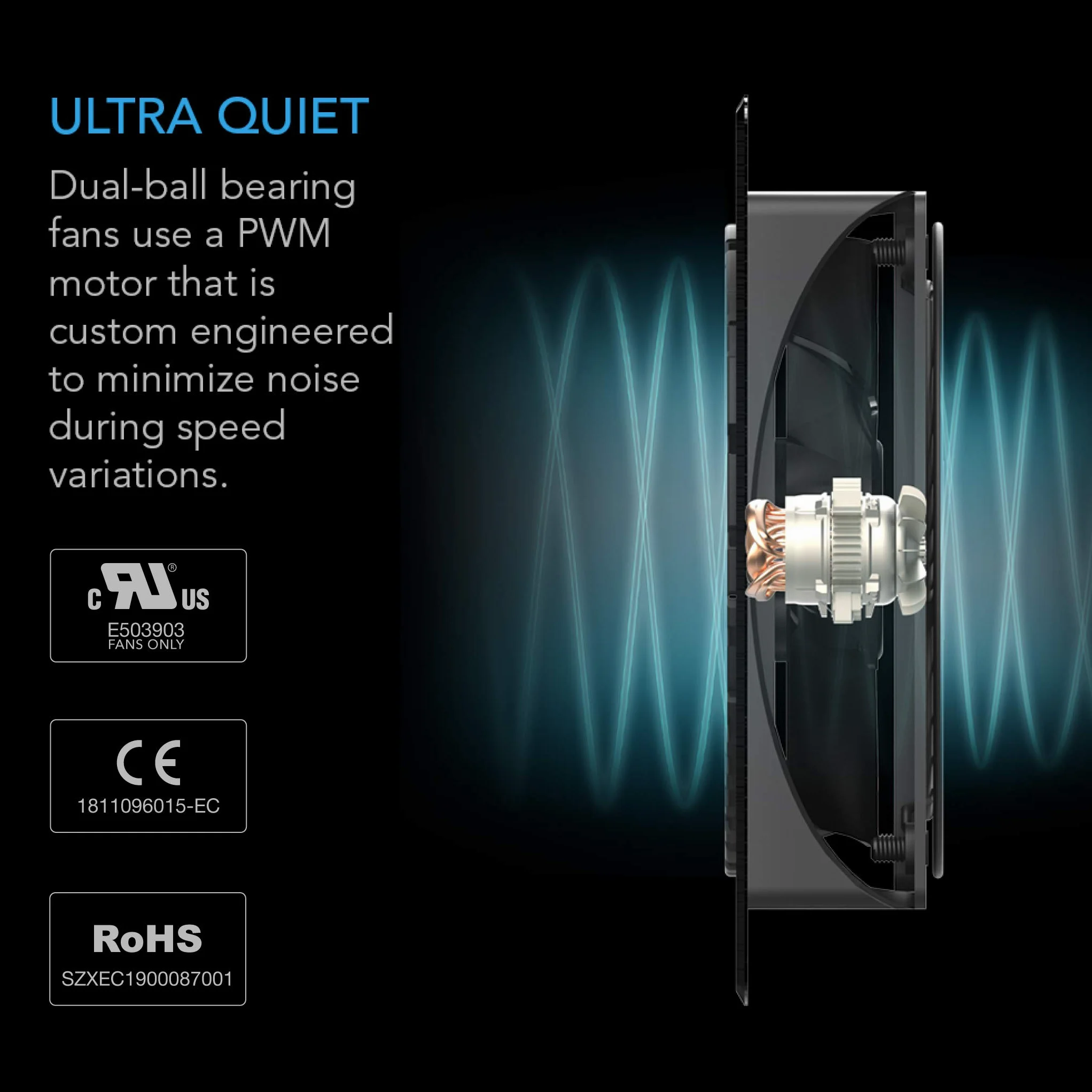 AC lnfinity - AIRPLATE S5, sistema di raffreddamento silenzioso con controllo della velocità, per raffreddamento mobiletto AV Home Theatre