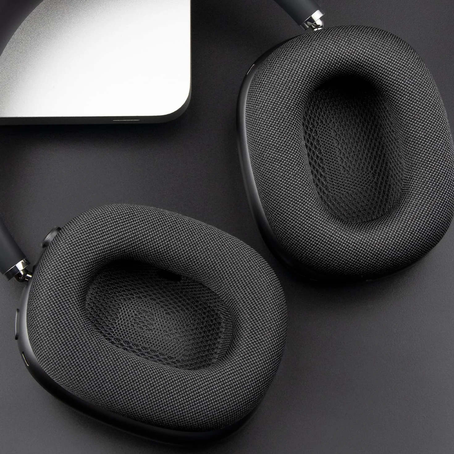 SOULWIT Cuscinetti Auricolari Ricambio per Airpods Max Over-ear Cuffie, Padiglioni Cuffie con Tessuto a Rete Resistente e Schiuma più Morbida