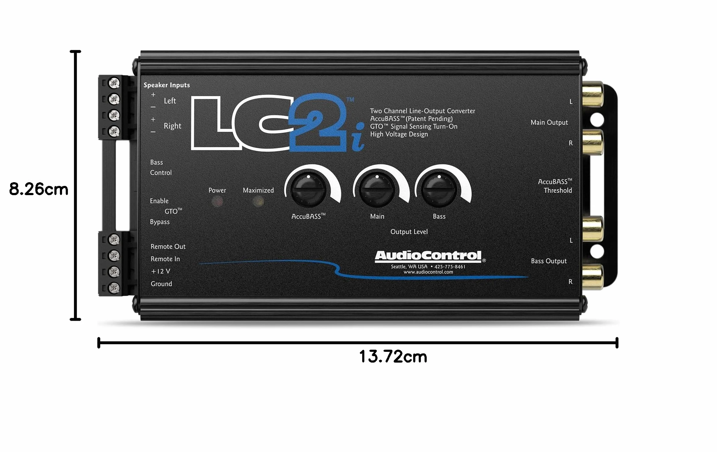 AudioControl Audio Control Lc2I Convertitore di uscita di linea a 2 canali per l'aggiunta di amplificatori al sistema di fabbrica