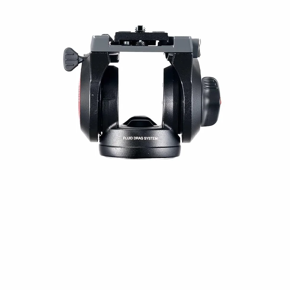 Manfrotto MVH500AH Testa Video con Base Piatta, 1 Leva Fissa, Alluminio, Nero