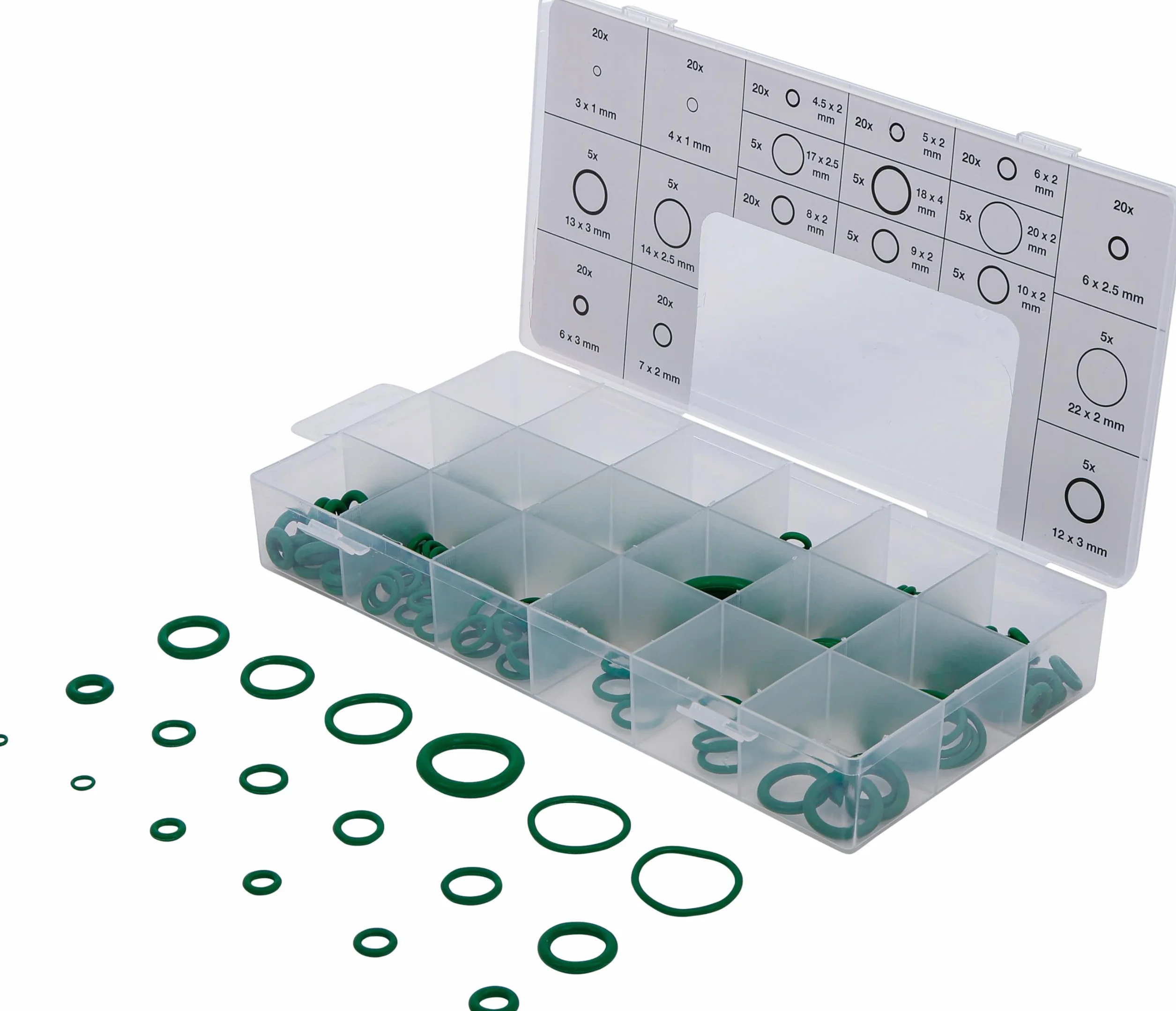 BGS 8121 | Assortimento o-ring | HBNR | Ø 3 - 22 mm | 225 pz.
