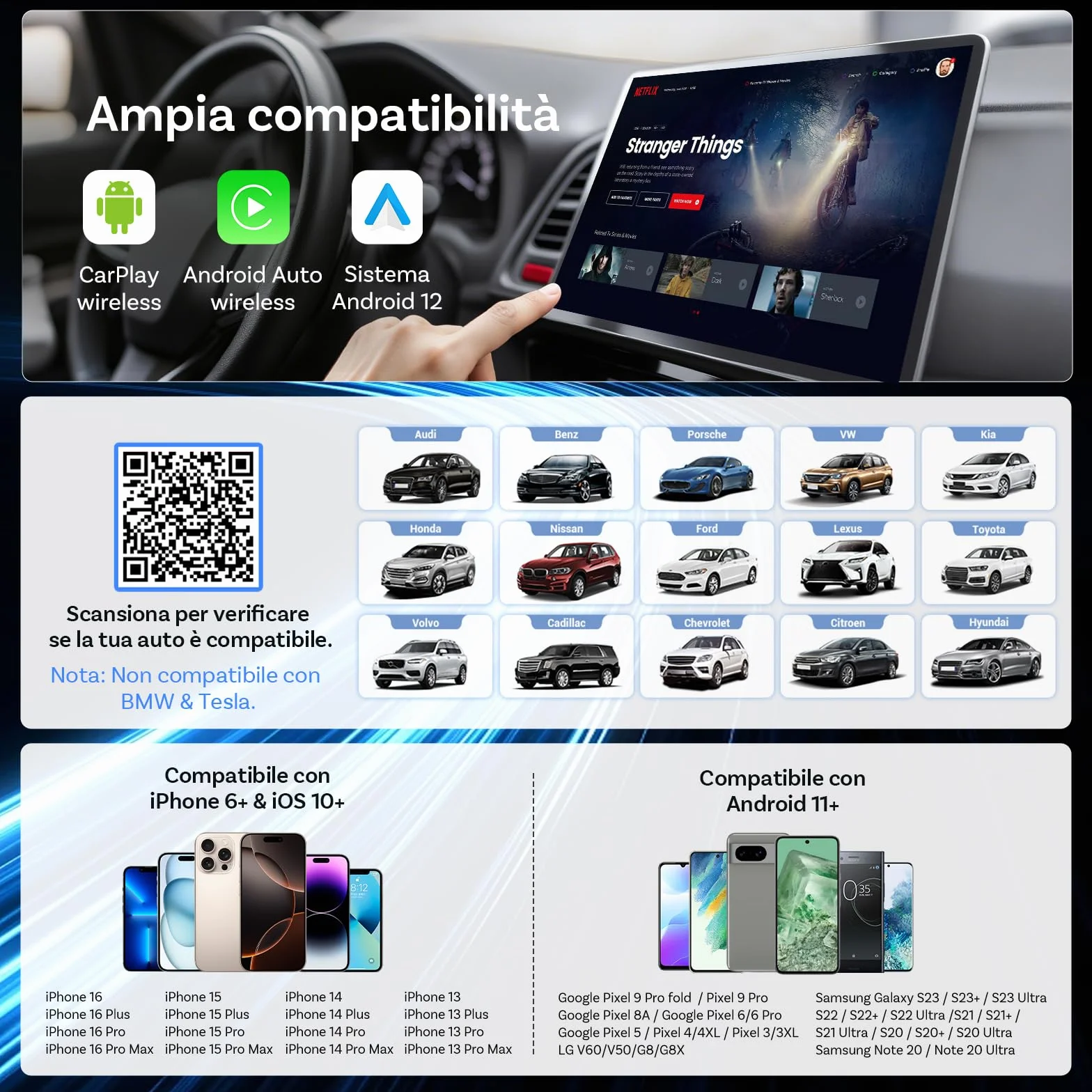 OTTOCAST Play2Video Ultra 2026 Wireless CarPlay & Android Auto Adapter WiFi 6 4GB+32GB