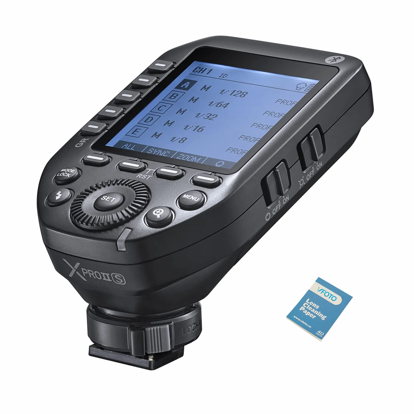 Godox XProII-S TTL Wireless Flash Trigger per Fotocamere Sony, HSS 1/8000s 2,4GHZ Controllo Bluetooth, Funzione SCAN, Ampio Schermo LCD Trasmettitore