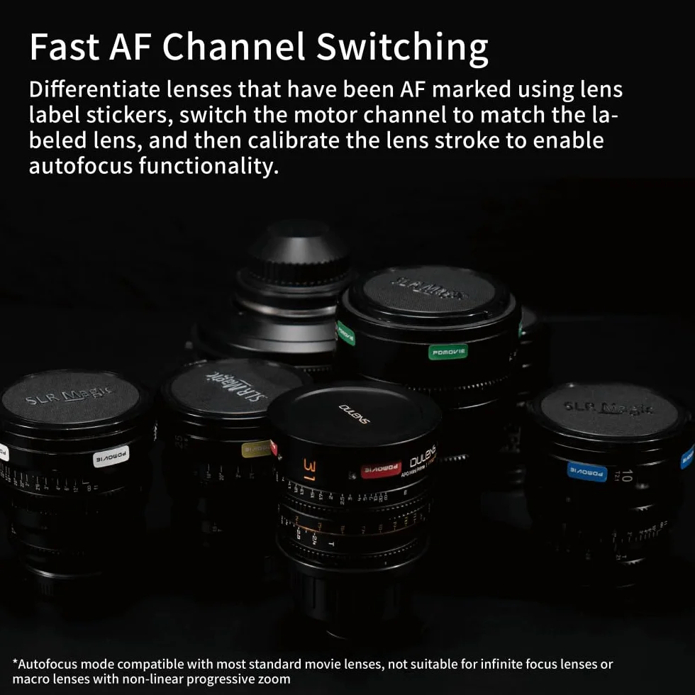 PDMOVIE Live AIR 3 Smart PDL-AFX-S LiDAR Autofocus Wireless Follow Focus Lens Control System for Manual Lenses with Focus Limit or DSLR Lenses without Focus with Depth of Field Scale