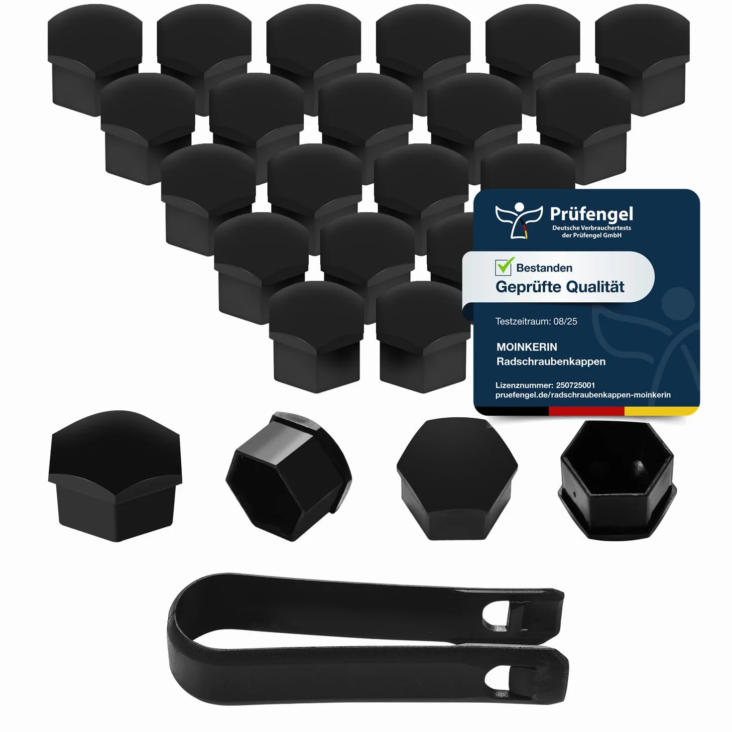 moinkerin 20 Pezzi Tappi a Vite Ruota Universale 17mm Copridadi Coperture Copricerchi Plastica per Auto-Non Adatto alla Q7(17mm)