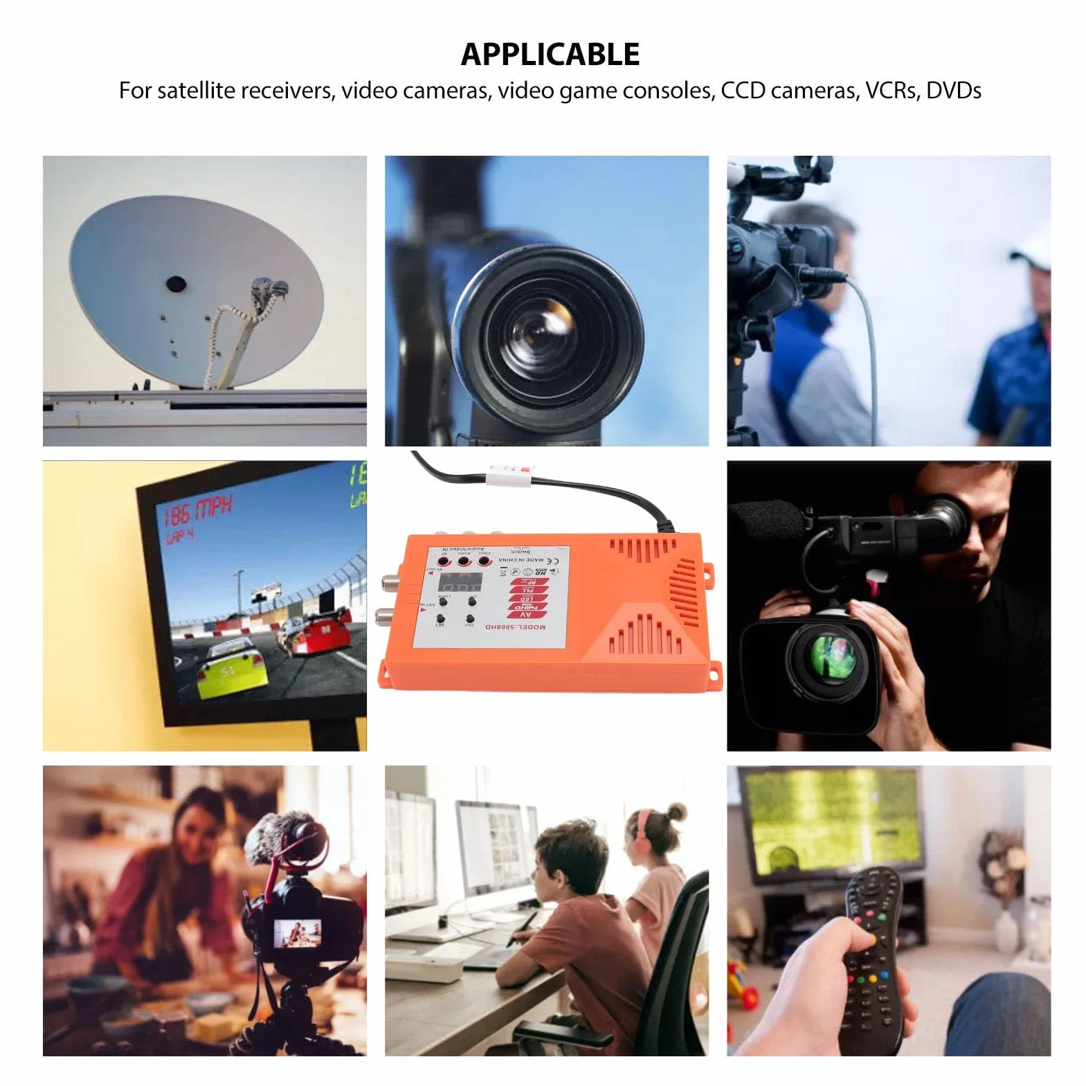 Modulatore RF HDMI 1080P PAL NTSC Coassiale 100-240 V (Spina UE)