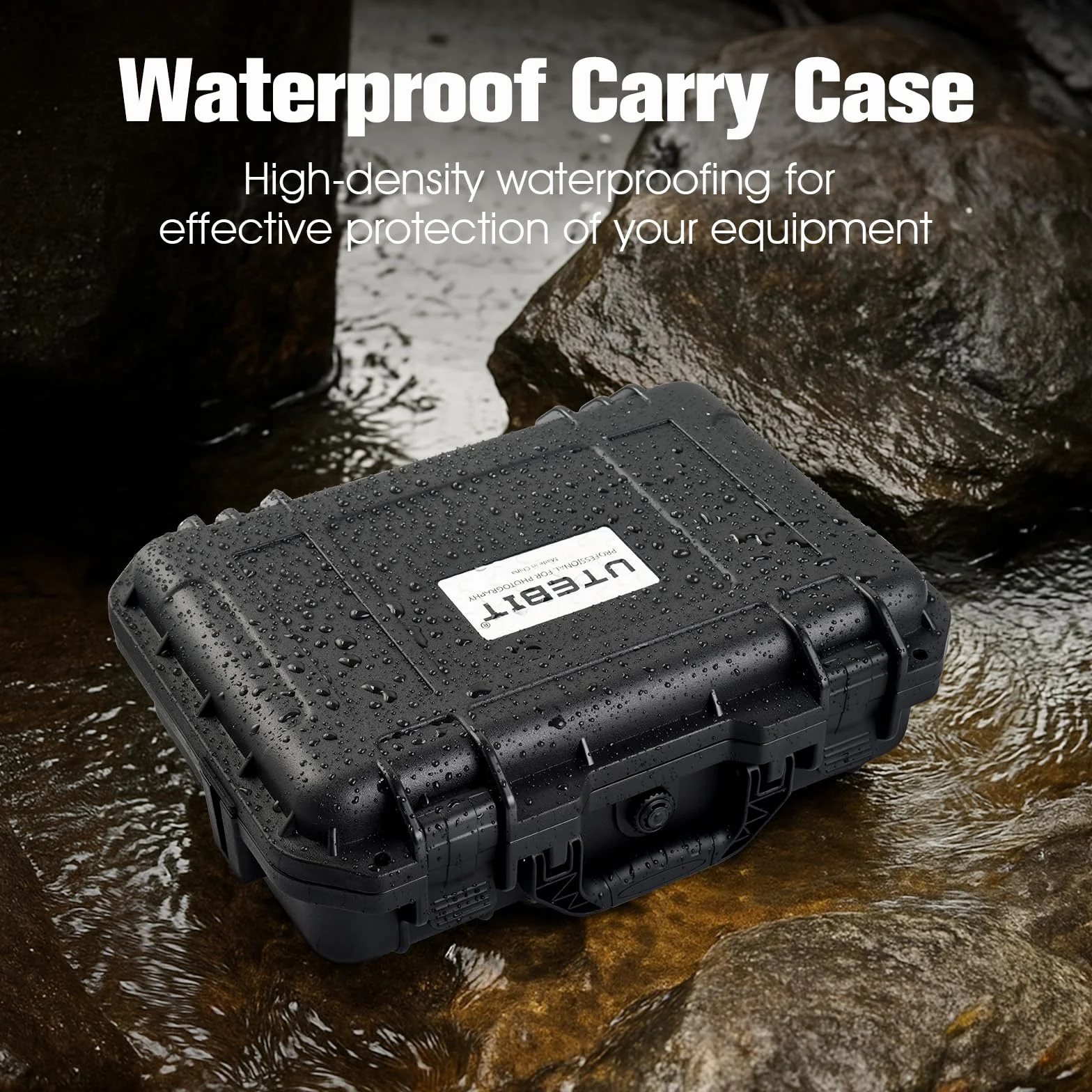 UTEBIT Custodia per Trasporto Rigida Impermeabile Compatibile per DJI Mini 4 Pro/Mini 3 Pro, Accessori per la custodia del drone per telecomando DJI RC 2/RC-N1