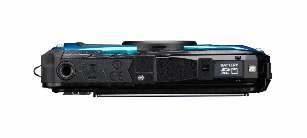 PENTAX WG-90 Blu - Fotocamera compatta digitale di classe standard, resistente all'acqua, progettata per la fotografia subacquea occasionale fino a una profondità di 14 metri
