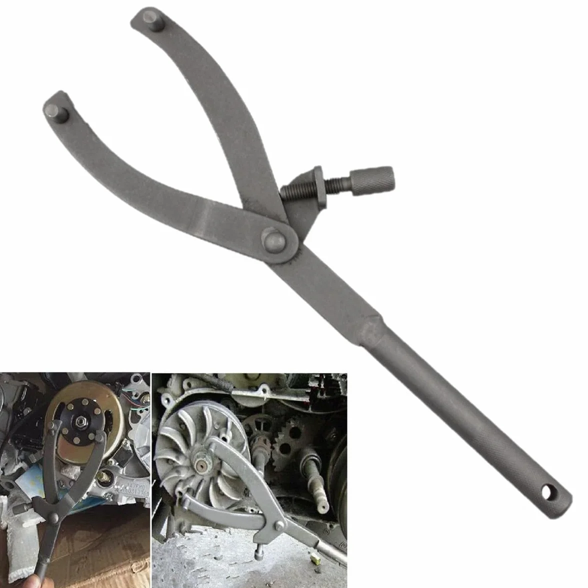 Chiave Blocca Volano, Chiave della Frizione dello Scooter, Chiave Frizione Moto, Motocicletta Accessori, per Moto Volano Variatore Rimozione, Strumento Chiave Frizione Regolabile