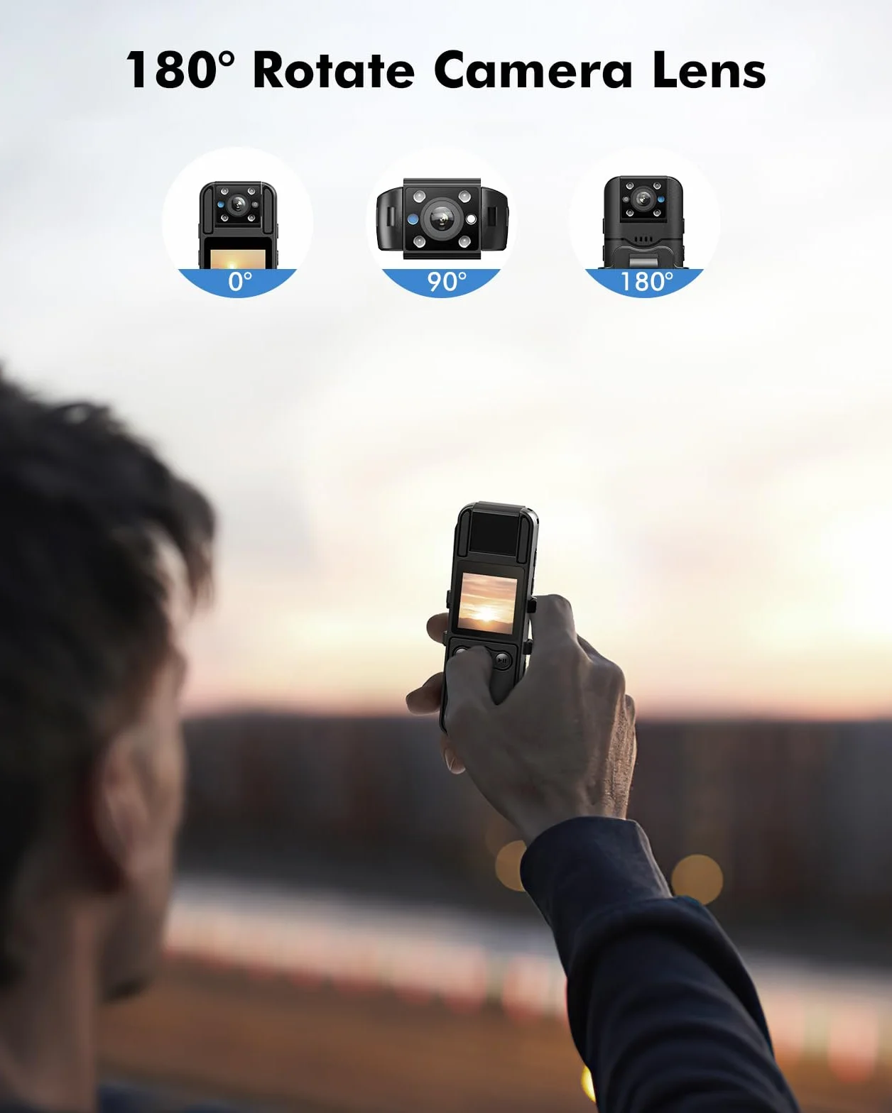 BOBLOV A26 Small Body Camera, Mini fotocamera per Corpo Policial Bicicletta Videocamera per Sport/Conferenze/Aula/Ufficio/Casa/Viaggio