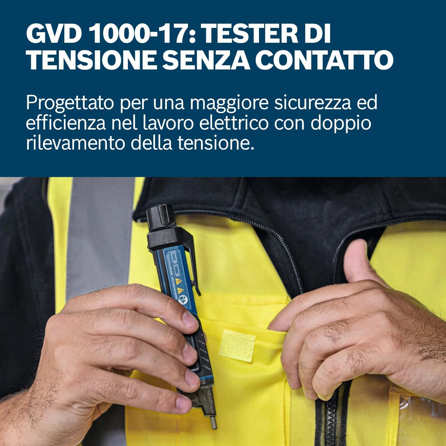 Bosch GVD 1000-17 Tester elettrico senza contatto 24-1000V AC IP67 CAT IV 1000V