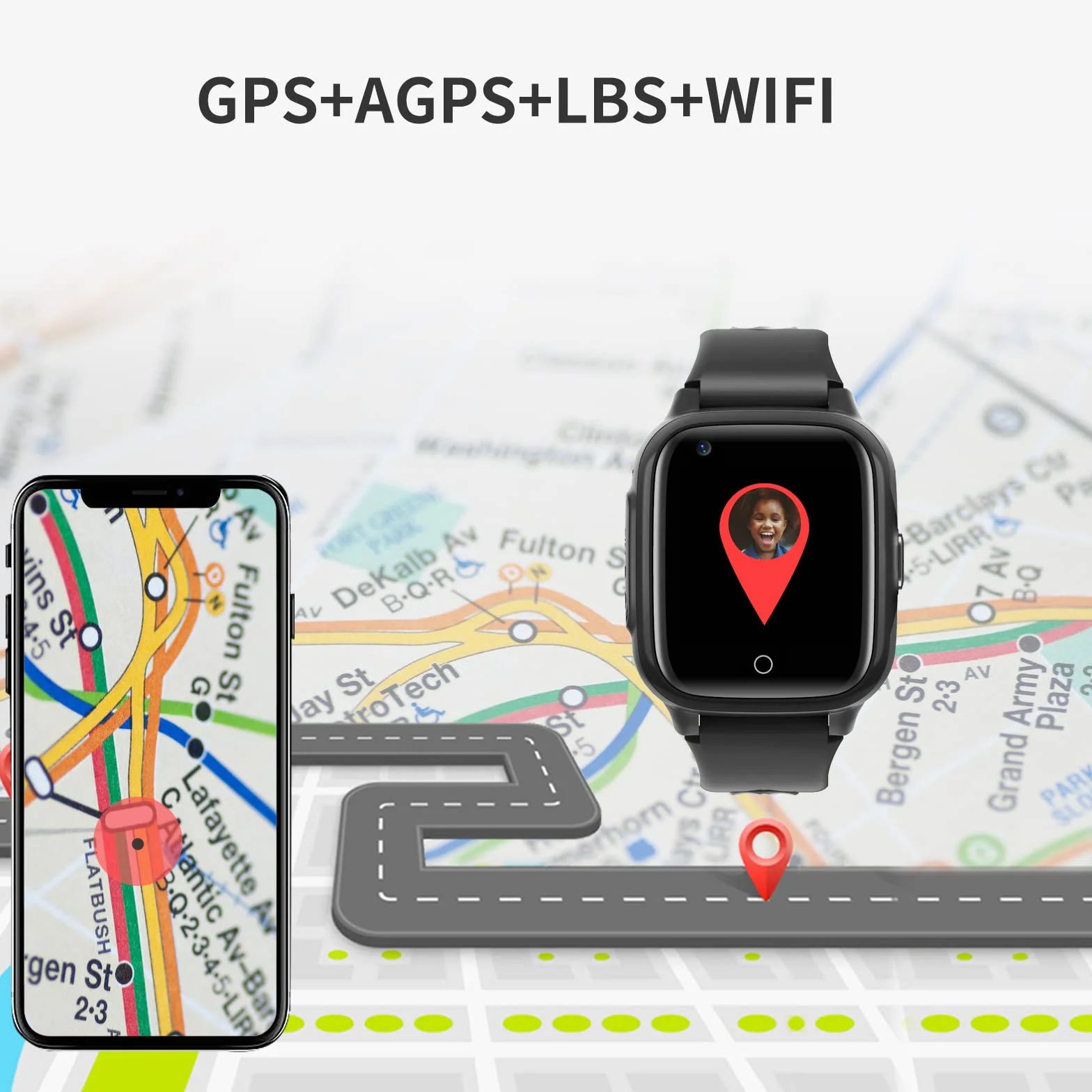 Smartwatch Bambini GPS 4G con WiFi Videochiamata SOS Camera Impermeabile Messaggio Sveglia Cronometro Modalità Classe Lettore Musicale Notifica Vibrazione Regalo per Ragazzi e Ragazze