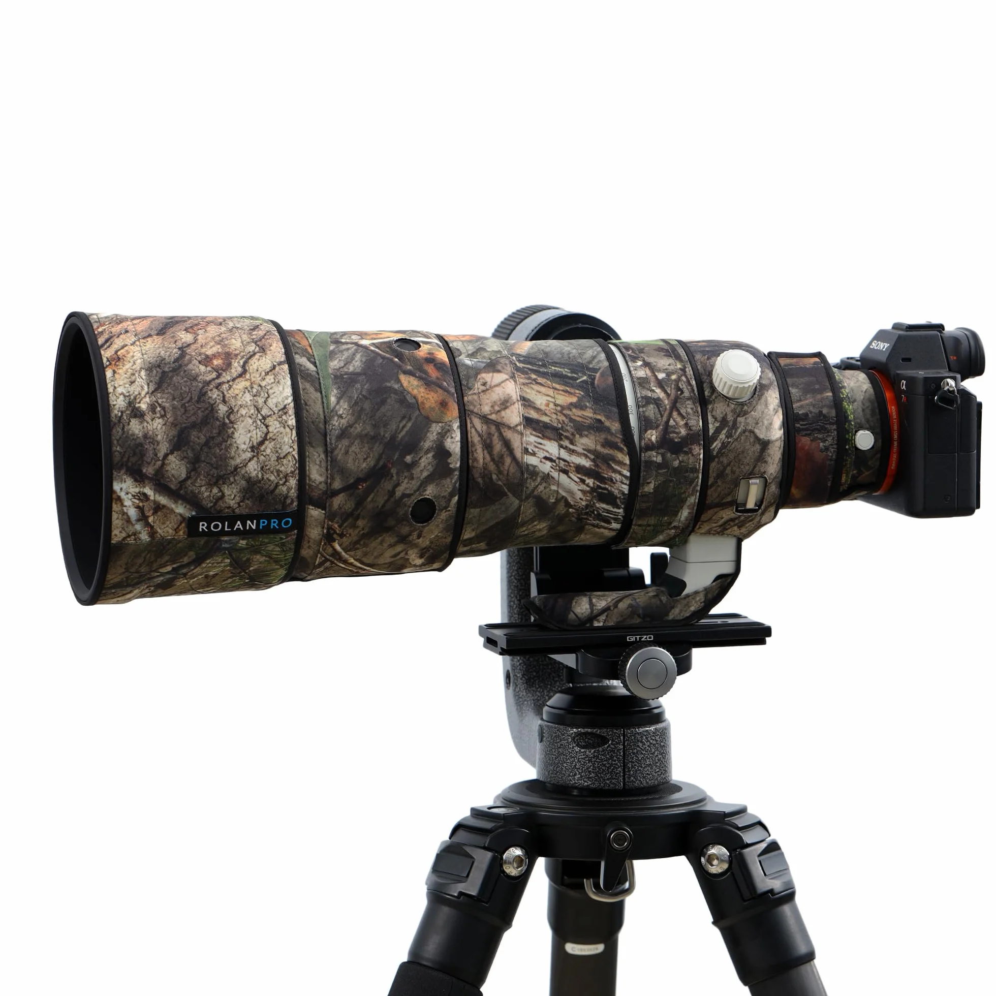 Rolanpro Copriobiettivo impermeabile mimetico per Sony FE 100-400 mm F4.5 GM OSS Lens Custodia protettiva abbigliamento #31 Jungle camo impermeabile