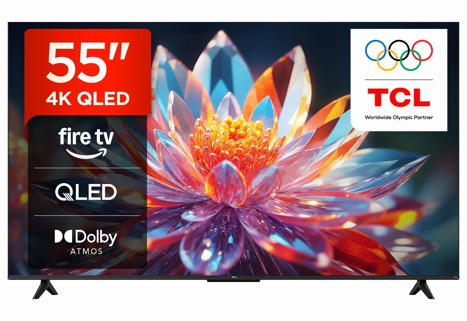 TCL 55T6C 55'' QLED TV 4K HDR, FireTV (SmartTV con Dolby Vision e Atmos, HDR10+, Premi e Chiedi ad Alexa)
